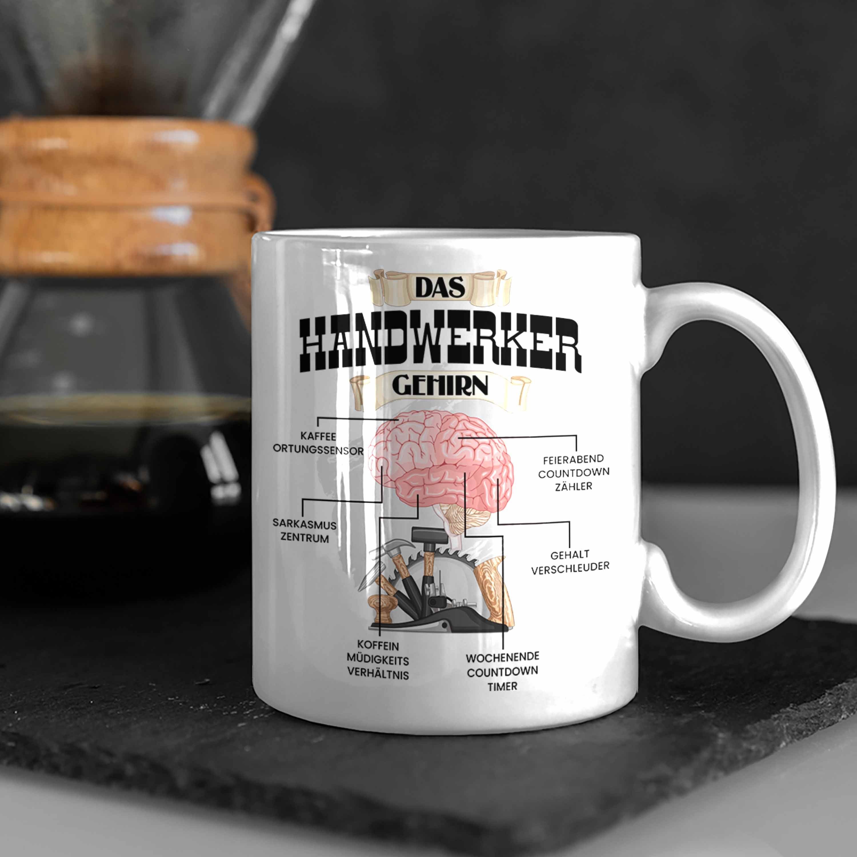 Handwerker Hausmeister Tasse - Geschenk Tasse für Trendation Lustiges Weiss Mechan Trendation