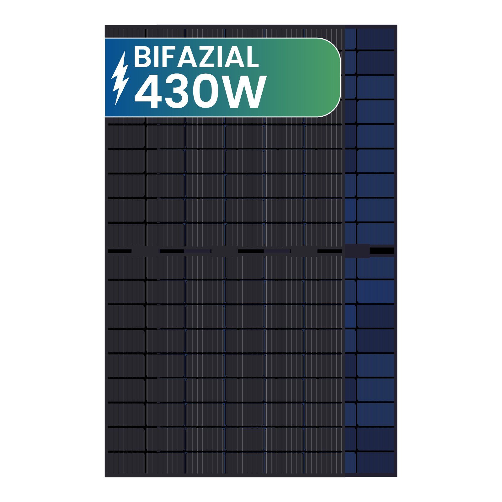 Campergold Solaranlage 2x 430 Watt Bifacial Photovoltaik monokristalline Schwarz Solarmodul, Sunpro 430W M10 N Type Mono Bifacial Schwarz Solarmodul, Wasserdichtigkeitsklasse IP68