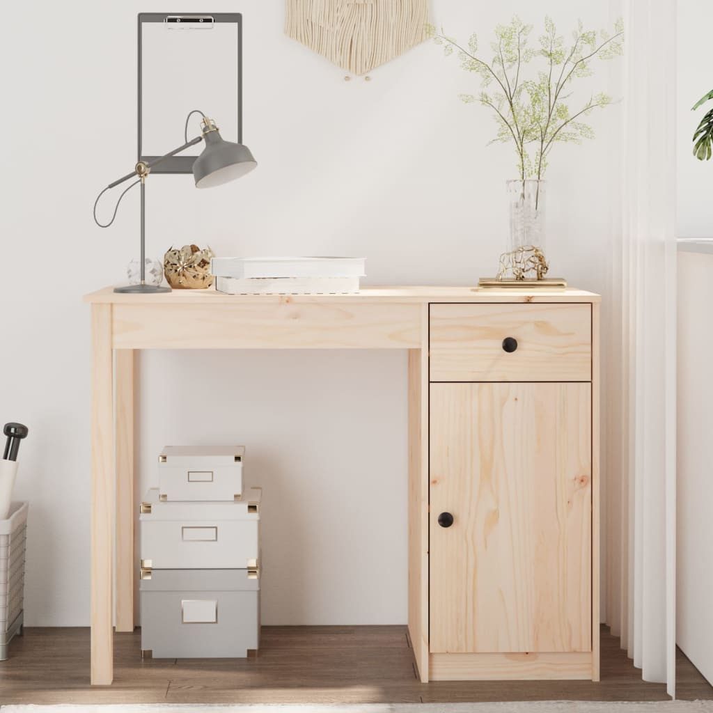 vidaXL Schreibtisch, Bürotisch Computertisch 100x50x75 cm Massivholz Kiefer günstig online kaufen