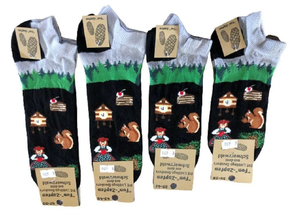 Mein Style Sneakersocken Schwarzwaldsneaker Fun Zapfen (1 Paar, 1-Paar, 1 P günstig online kaufen