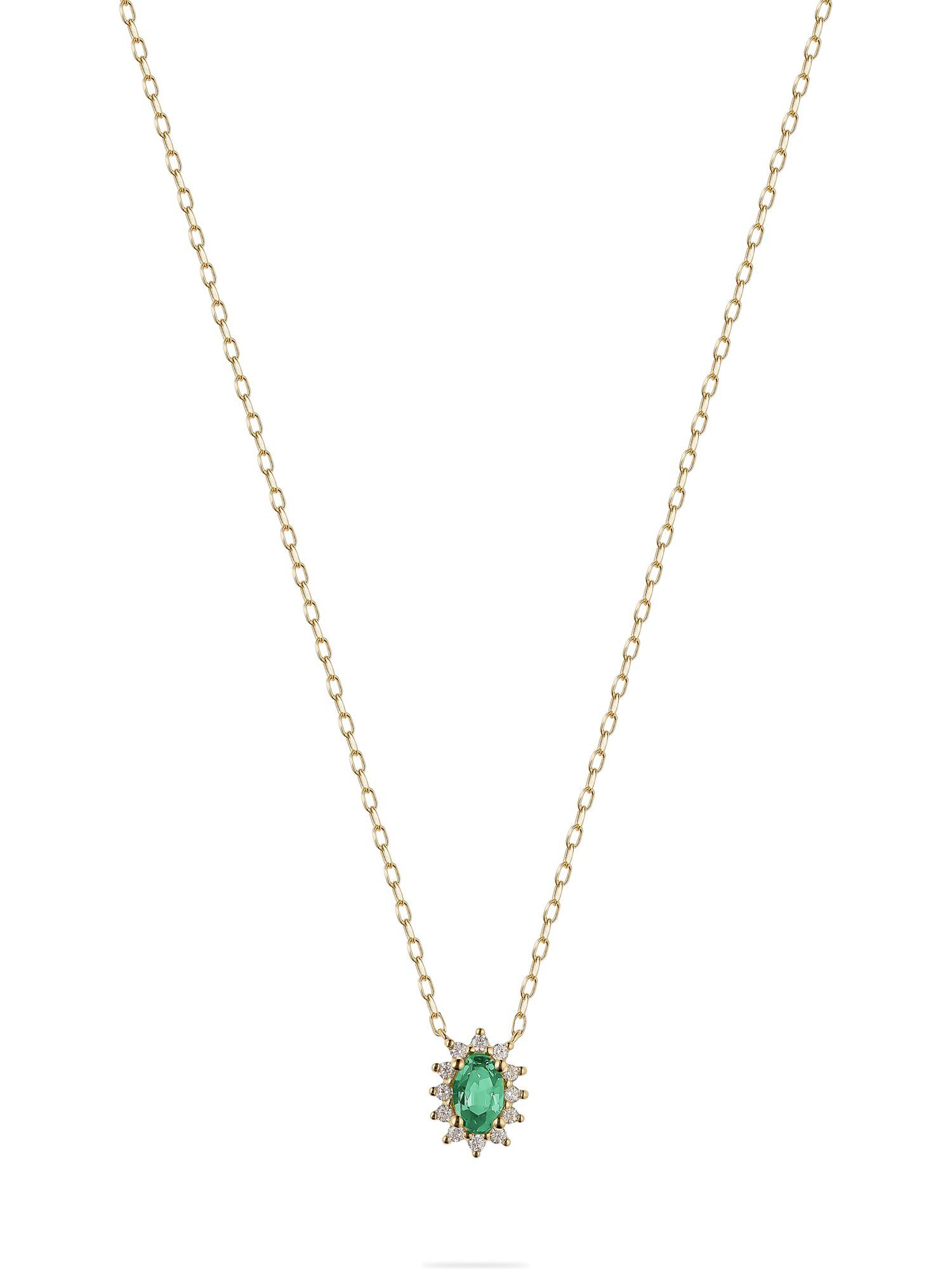 CHRIST Collier CHRIST Damen-Kette 585er Gelbgold 1 Smaragd