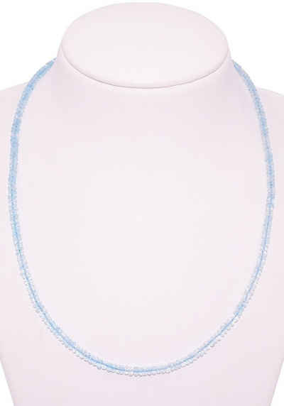 Firetti Kette ohne Anhänger Schmuck Geschenk Silber 925 Halsschmuck Halskette Blautopas, Made in Germany - mit Blautopas