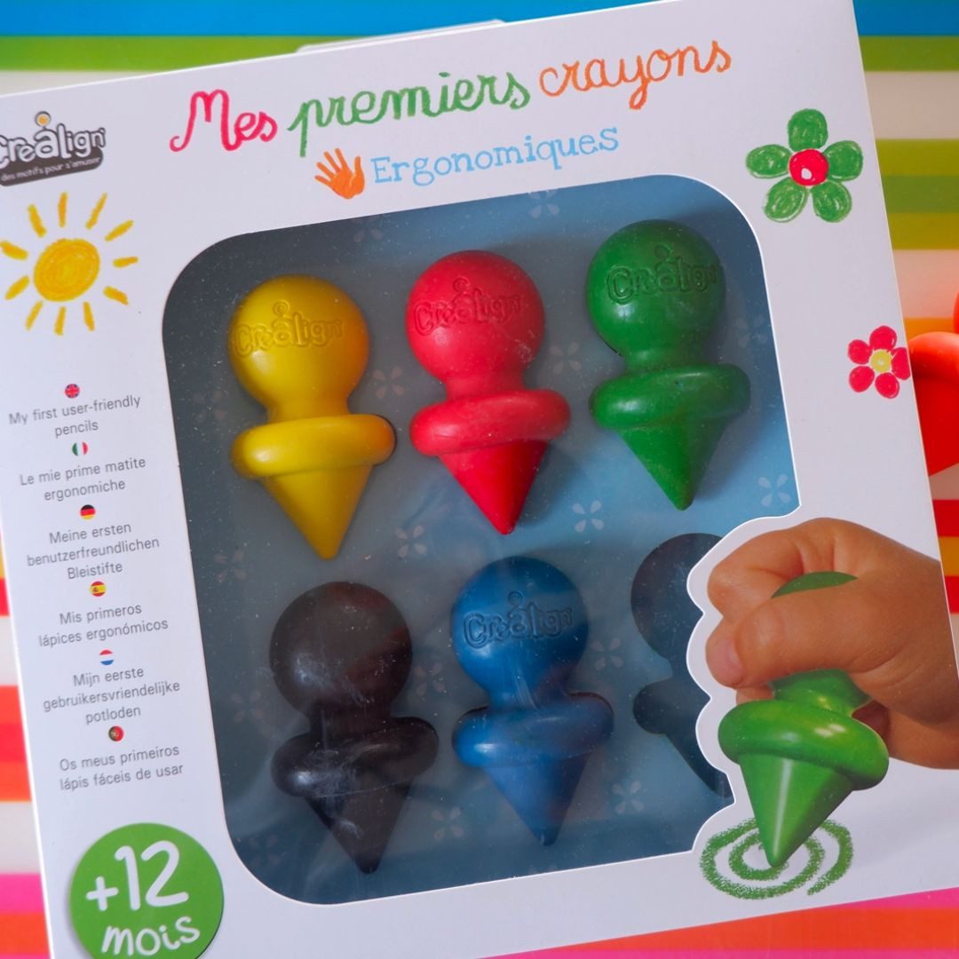 suebidou Wachsmalstift Wachsmalstifte-Set für Kinder ab 12m+ 'Meine ersten Stifte', nachhaltig, kreativ