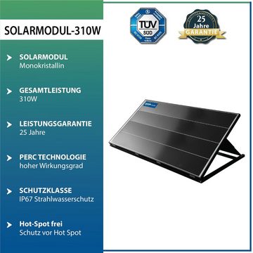 EPP.Solar Solarmodul 2 x310W Easy Peak Power Photovoltaik Solarmodul mit hohem Wirkungsgrad