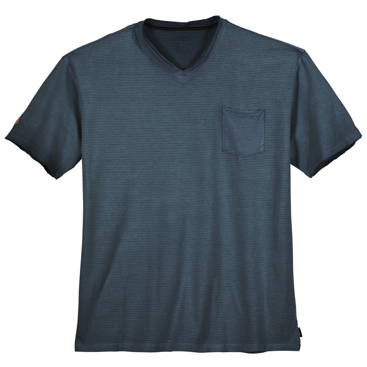 Redfield dunkelblau Große T-Shirt gestreift redfield Used V-Shirt Größen V-Neck Look