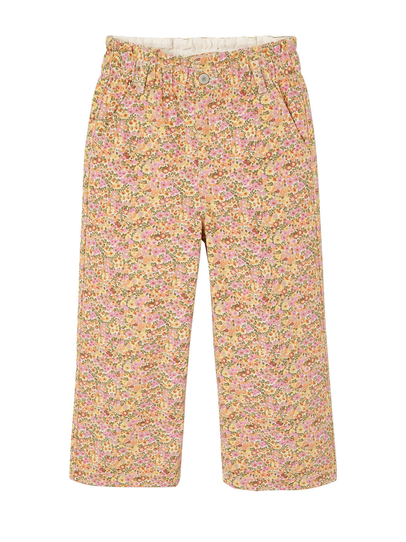 vertbaudet Paperbag-Hose Weite Mädchen Paperbag-Hose mit Leopardenmuster