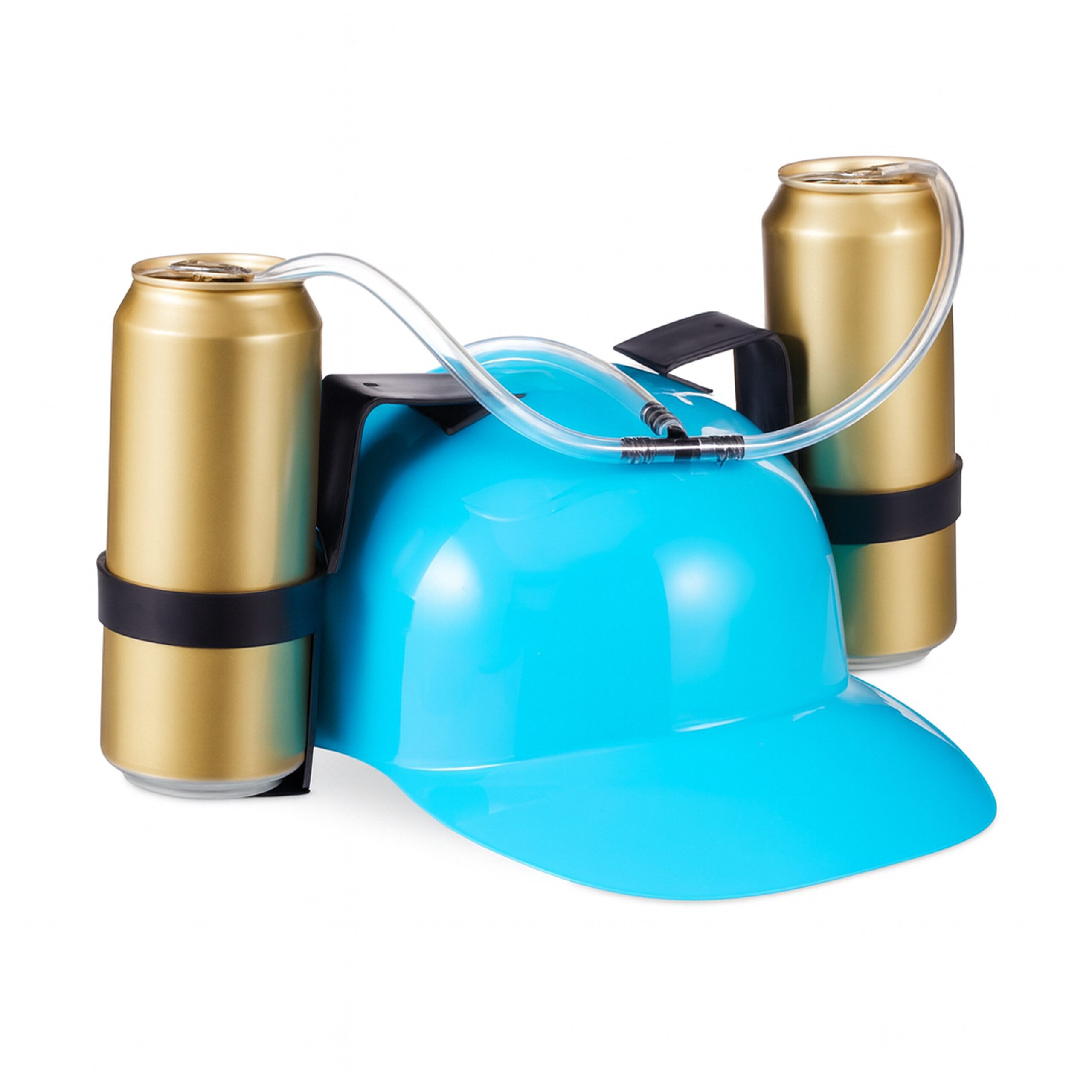 relaxdays Partyanzug 4x Party Trinkhelm, Hellblau