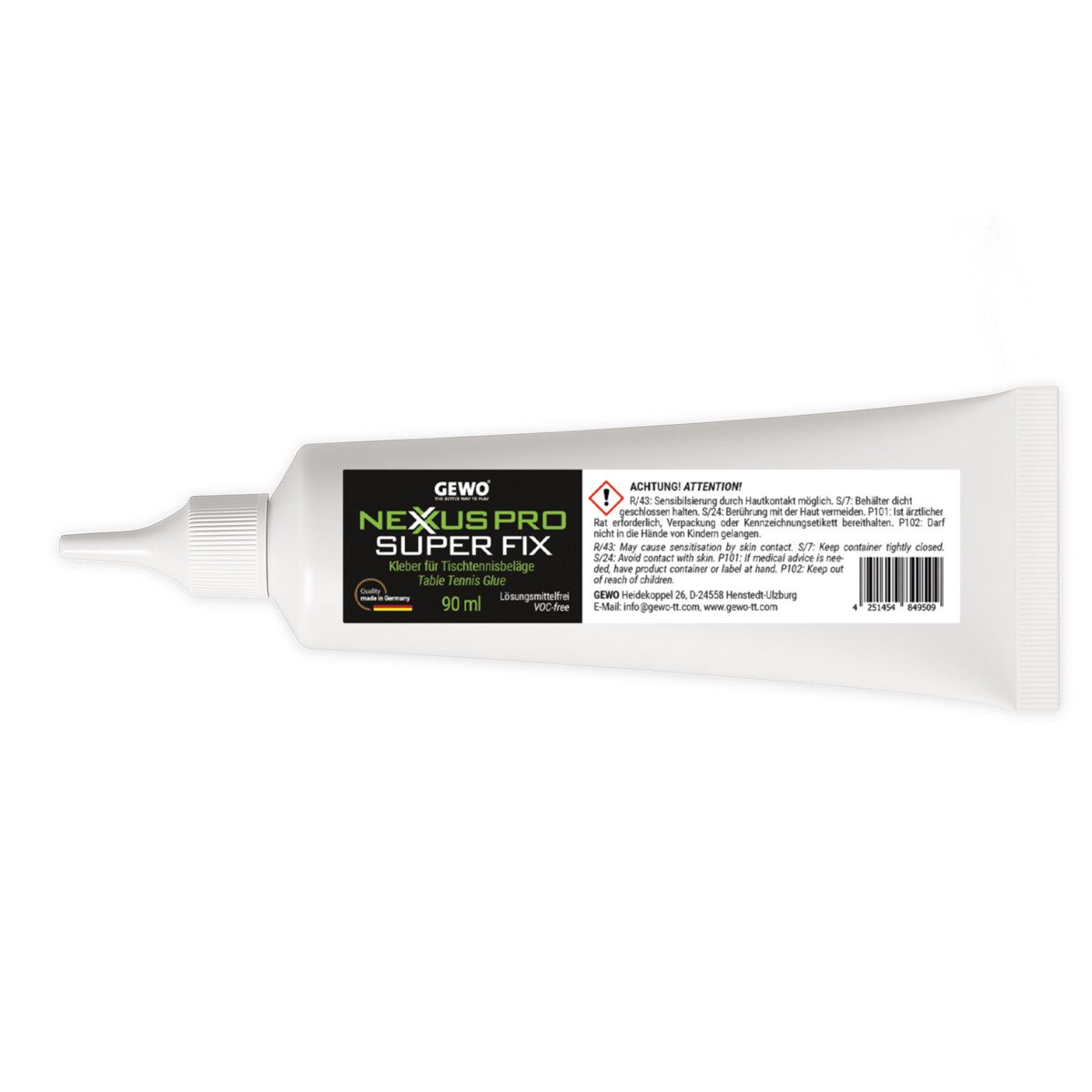 Tischtennisschläger GEWO Tischtennis Kleber Nexxus Pro Super Fix, 90 ml