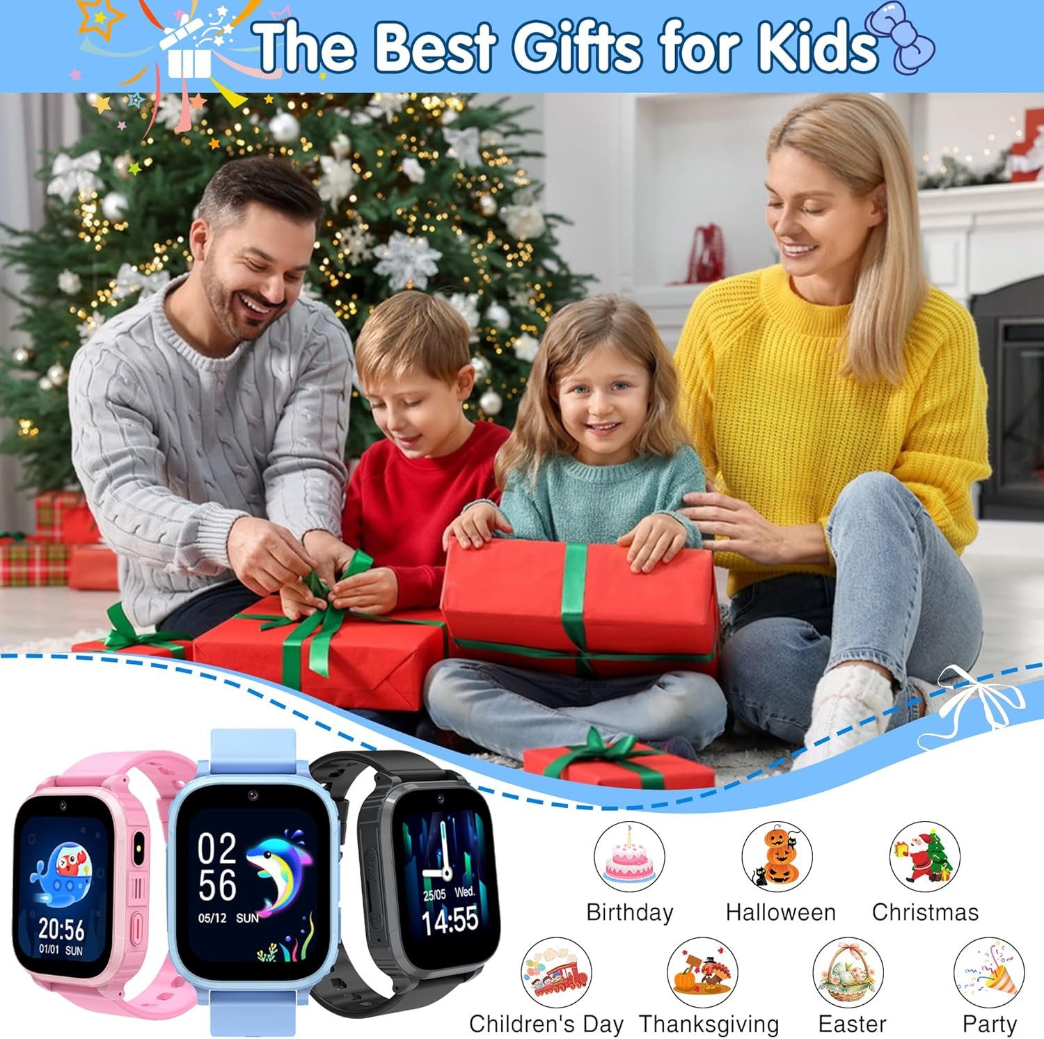 YEDASAH Smartwatch (2,5 cm, sim-karte), Kinder Smartwatch 4G