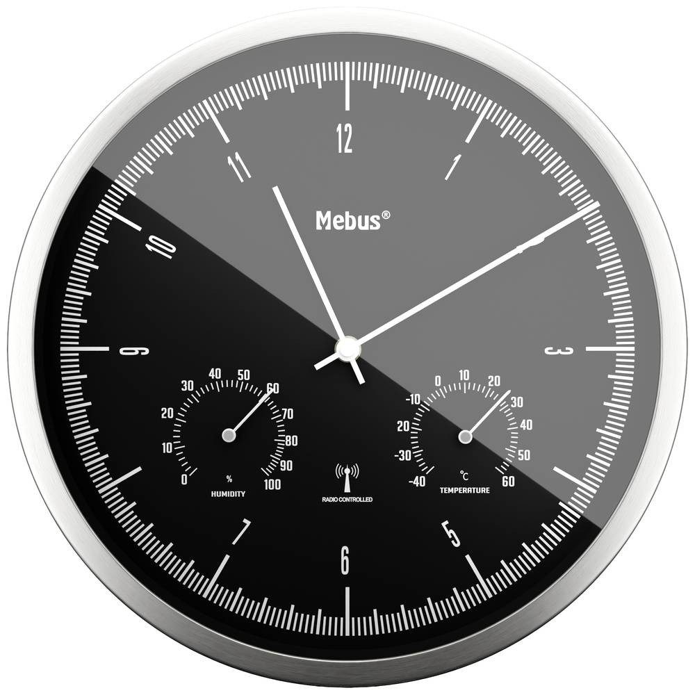 Mebus Wanduhr Funk Wanduhr 19777 (Leisegang-Uhrwerk)
