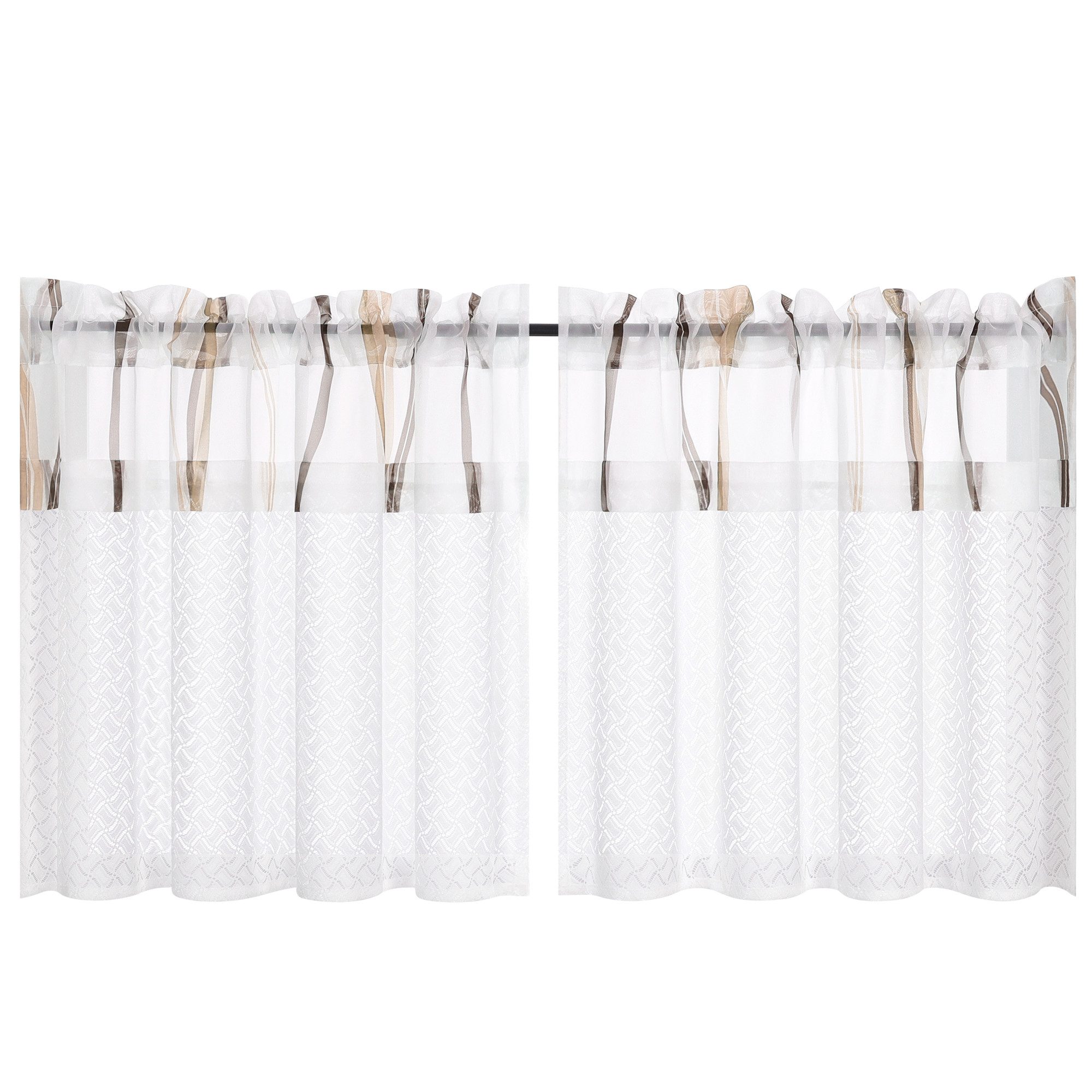 Joyswahl Scheibengardine (2 St), Stangendurchzug, transparent, Küche, Welle günstig online kaufen
