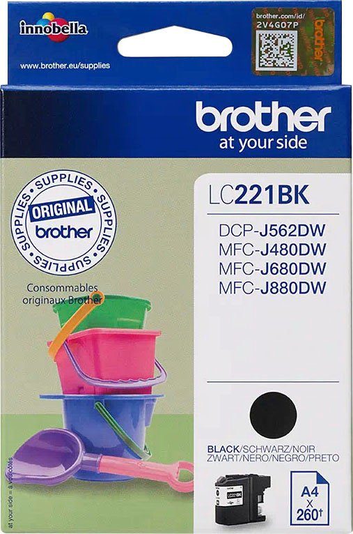 Brother LC-221BK (1-tlg) Tintenpatrone