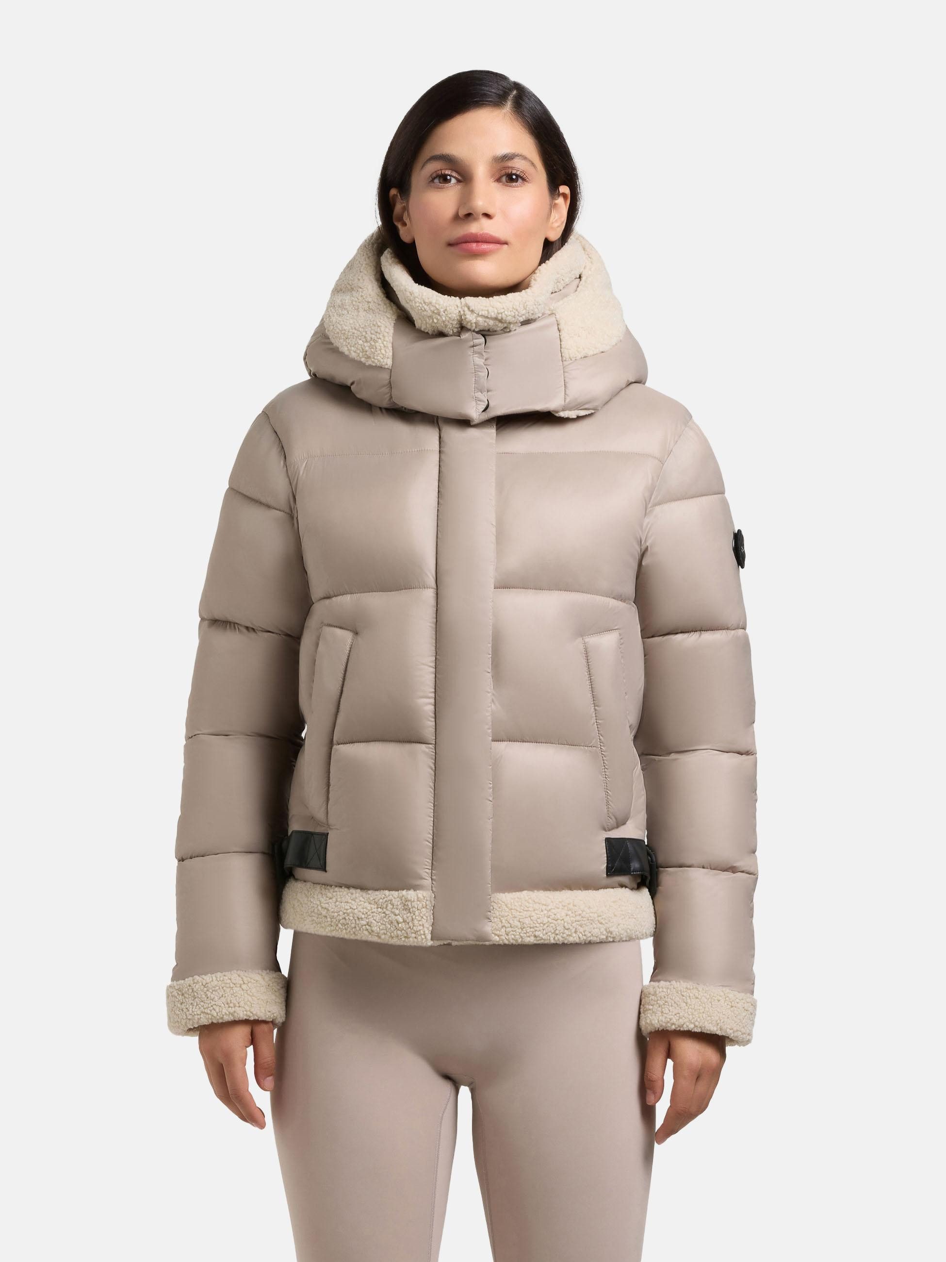 khujo Winterjacke Nessie2 Gefütterte Steppjacke mit Plüschdetails und Kapuz günstig online kaufen