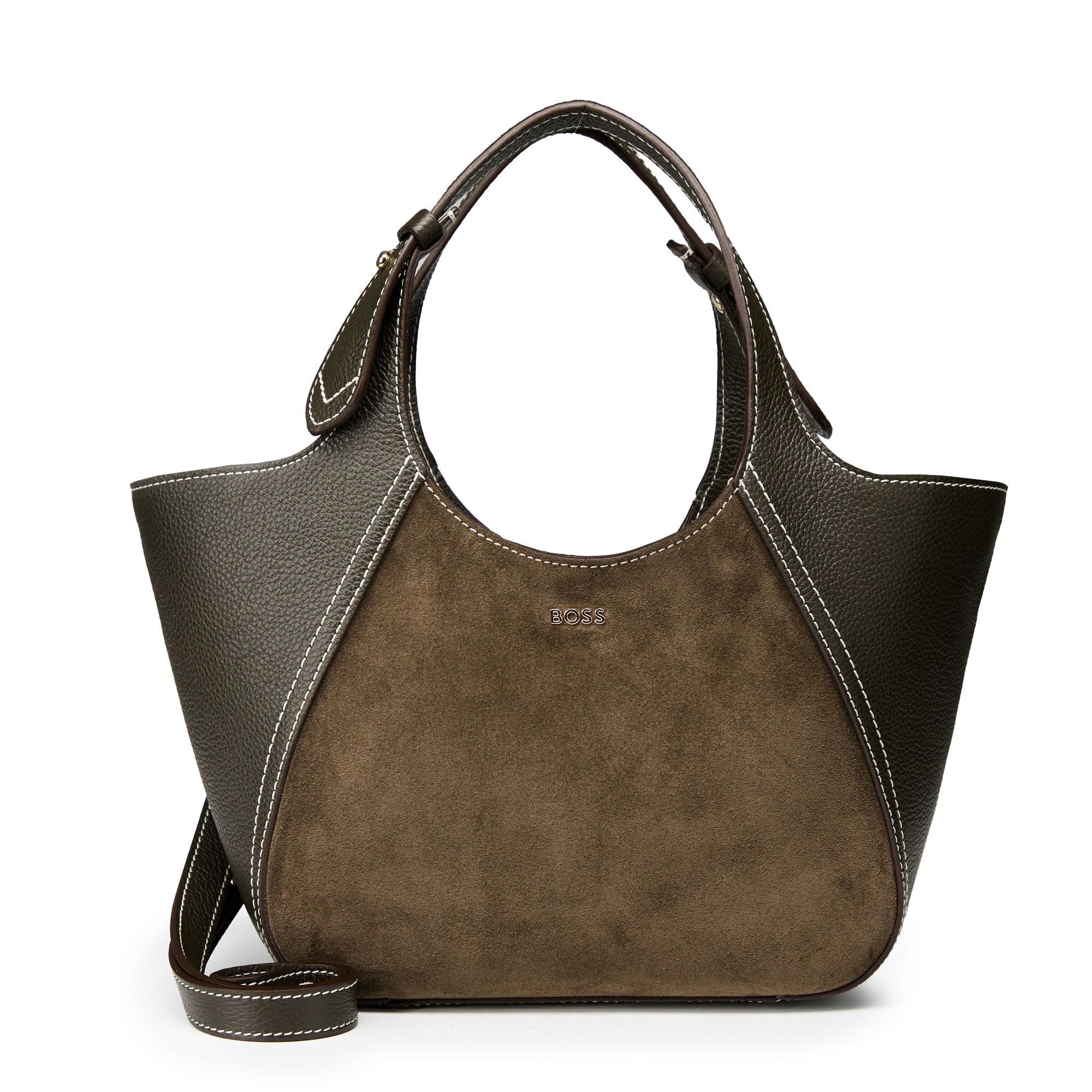 BOSS Schultertasche Lenah, Leder