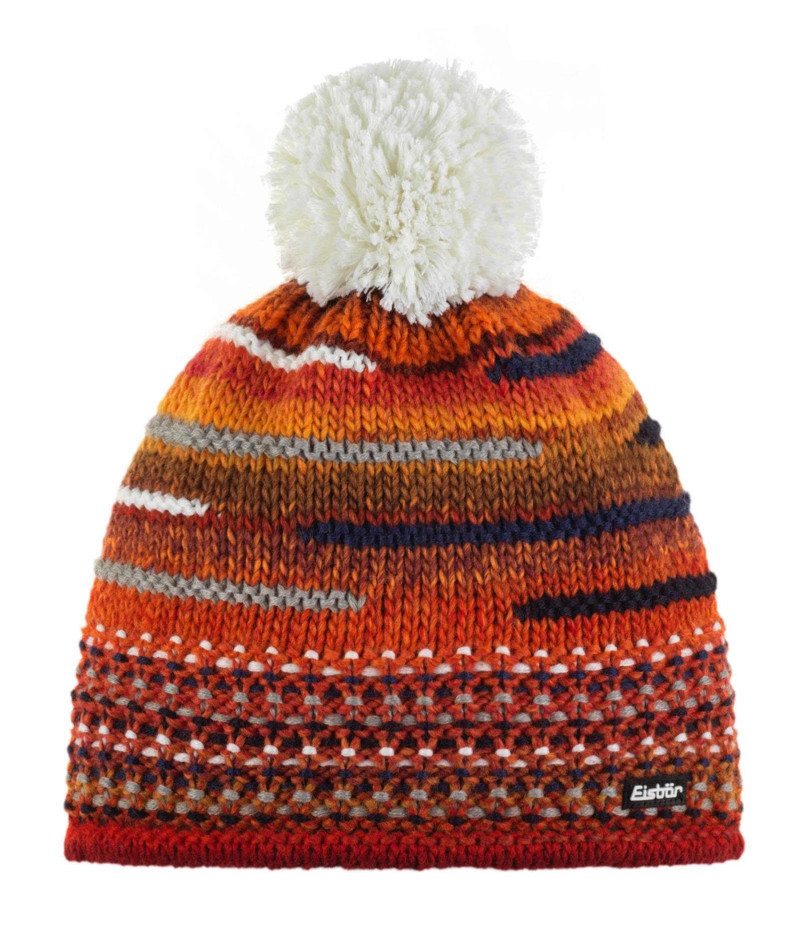 Eisbär Skimütze Mall Pompon MÜ 552 oranger-nach-grau-kobal-wh