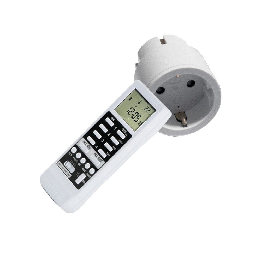 DIW-Funk Licht-Funksteuerung Funk-Set: Timer DTZ-505+1-5 Funkstecker DIR-2300 zur Auswahl, für Innenbeleuchtung, Aussenbeleuchtung in geschuetzten Bereichen, Kaffeemaschinen, Ventilatoren, Heizluefter, Klimageraete, Aquariumtechnik, Poolpumpen, Pflanzenbe