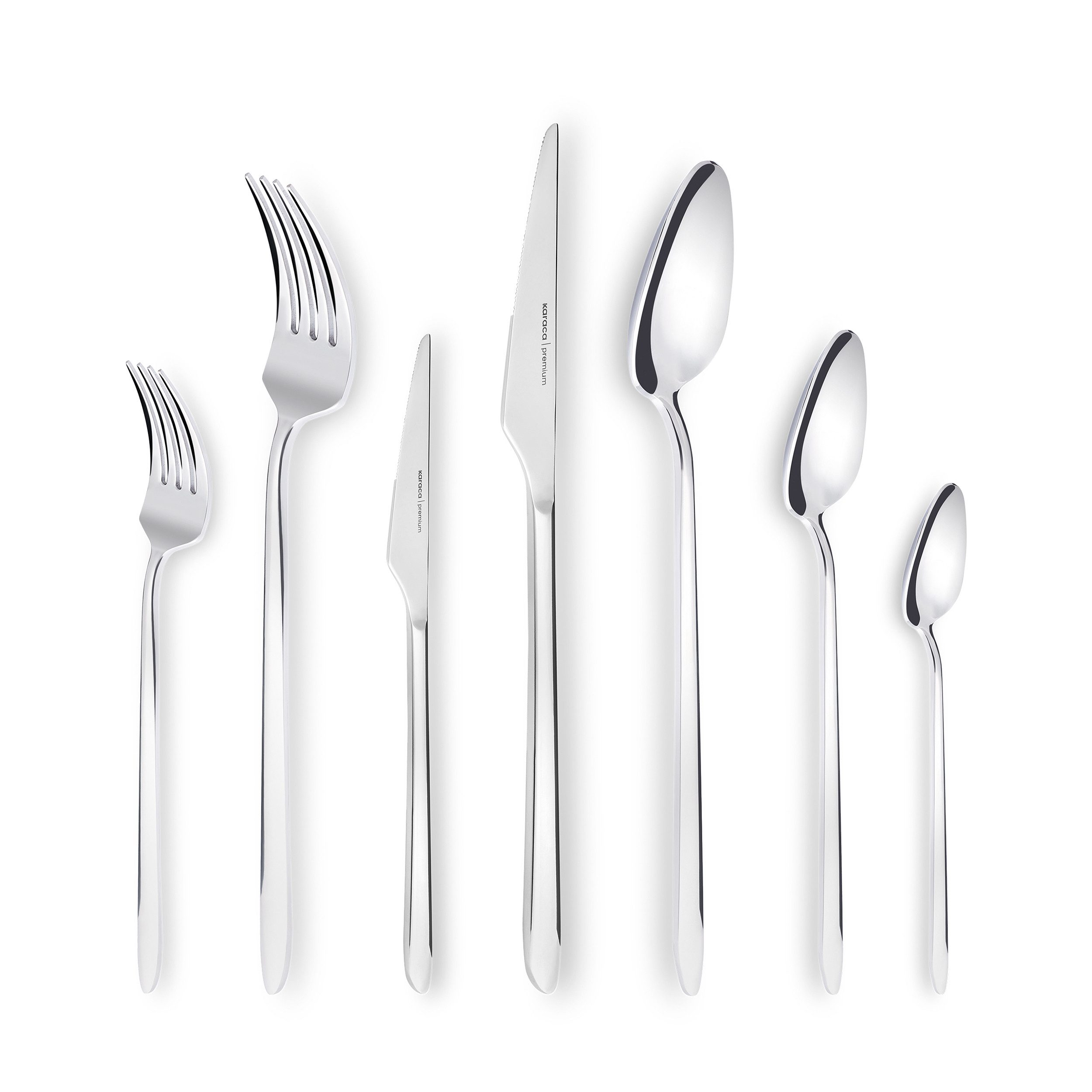 Karaca Besteck-Set Karaca Stark Besteckset für 12 Personen 84-teilig Edelstahl Silber (84-tlg), 12 Personen, 316+ Edelstahl, bruchfest rostfrei
