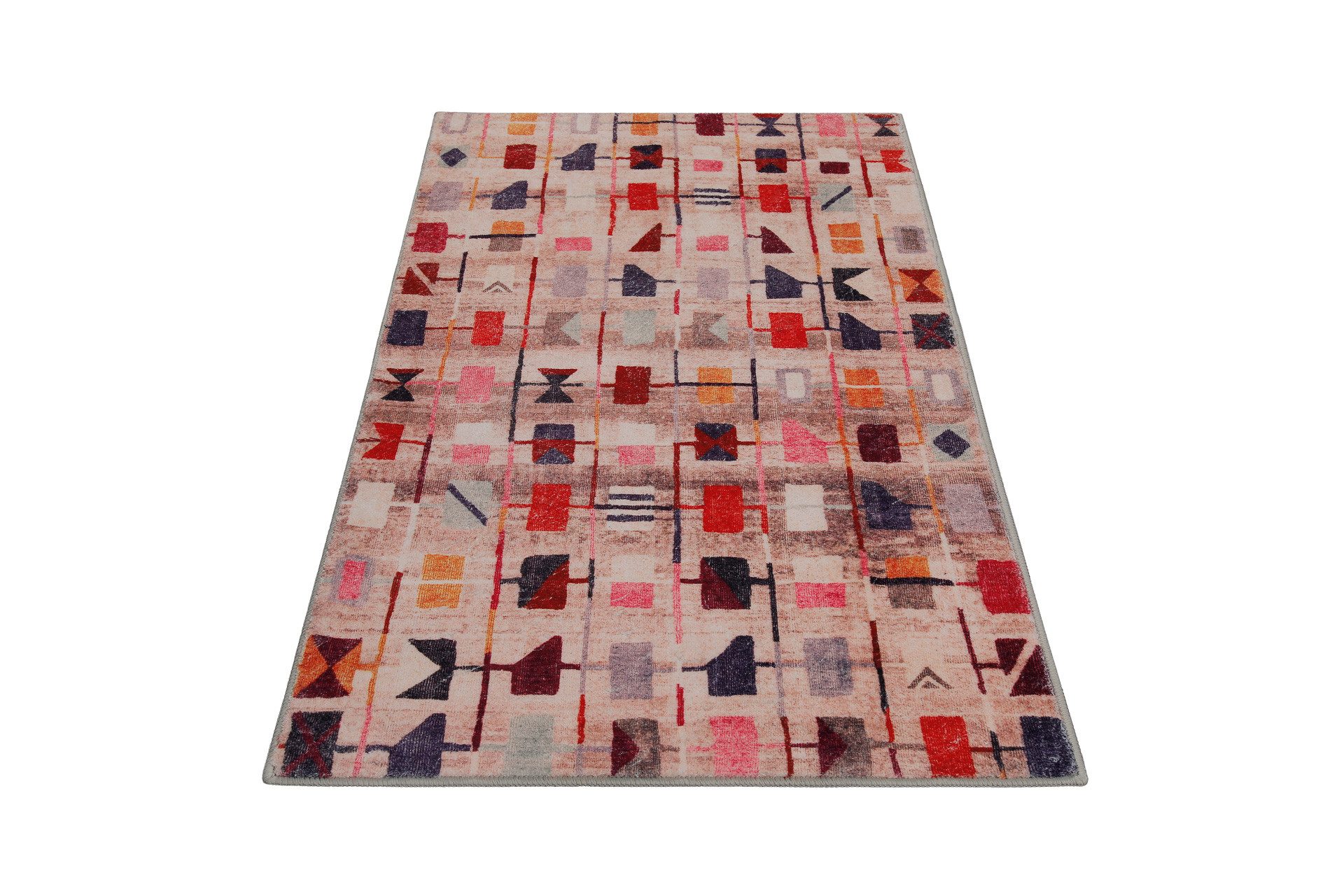 Wecon home Badematte Nelson, Höhe 0,5 mm, fußbodenheizungsgeeignet, Polyester, rechteckig, orientalisch, waschbar, rutschfest, schnell trocknend, Badteppich