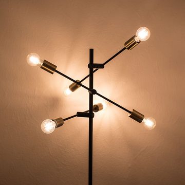 etc-shop LED Stehlampe, Leuchtmittel inklusive, Warmweiß, Retro Steh Lampe Vintage FILAMENT Stand Leuchte schwenkbar im