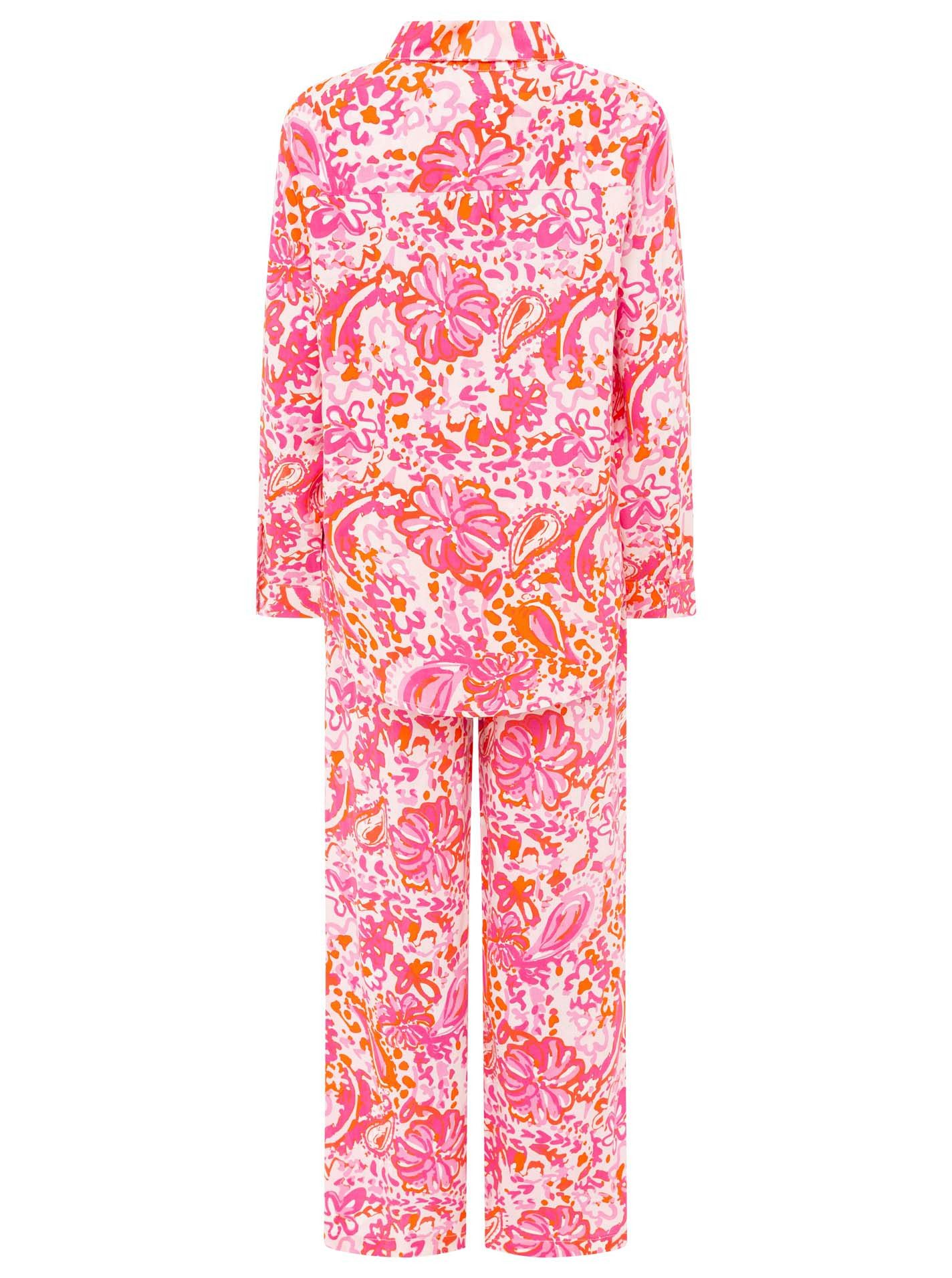 Zwillingsherz Shirtbluse "Happy Paisley" Viskose Set mit pinkem Paisley Mus günstig online kaufen