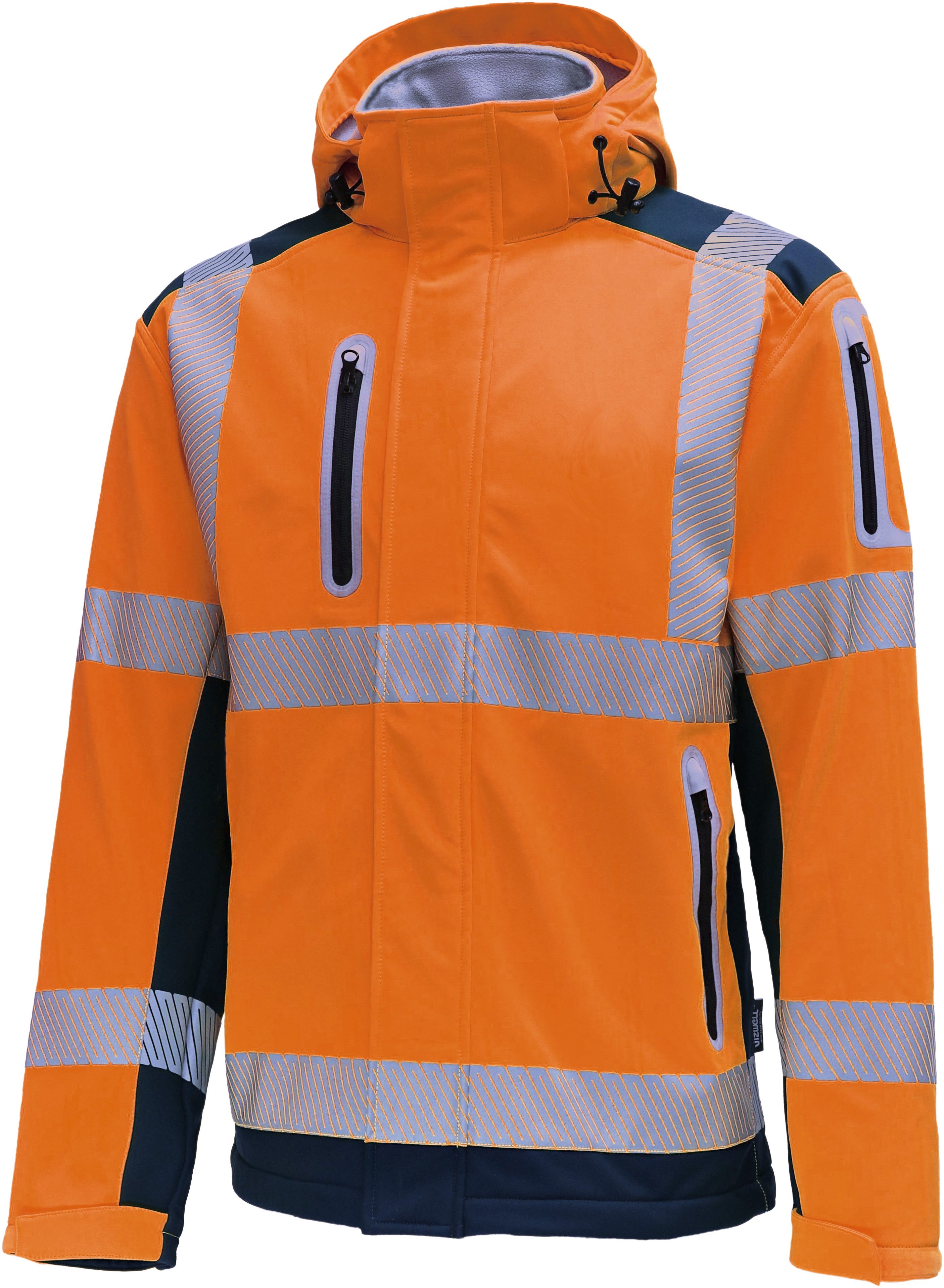 vizwell Softshelljacke Warnschutz Sicherheitsjacke warnorange warngelb günstig online kaufen