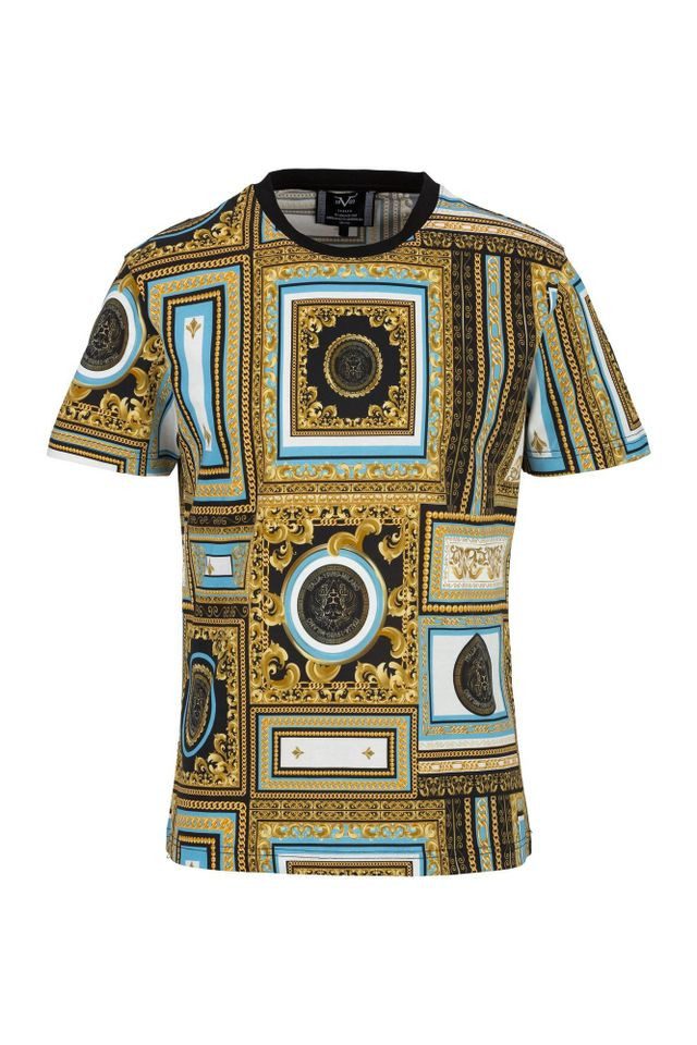 19V69 ITALIA T-Shirt – Barock Print günstig online kaufen