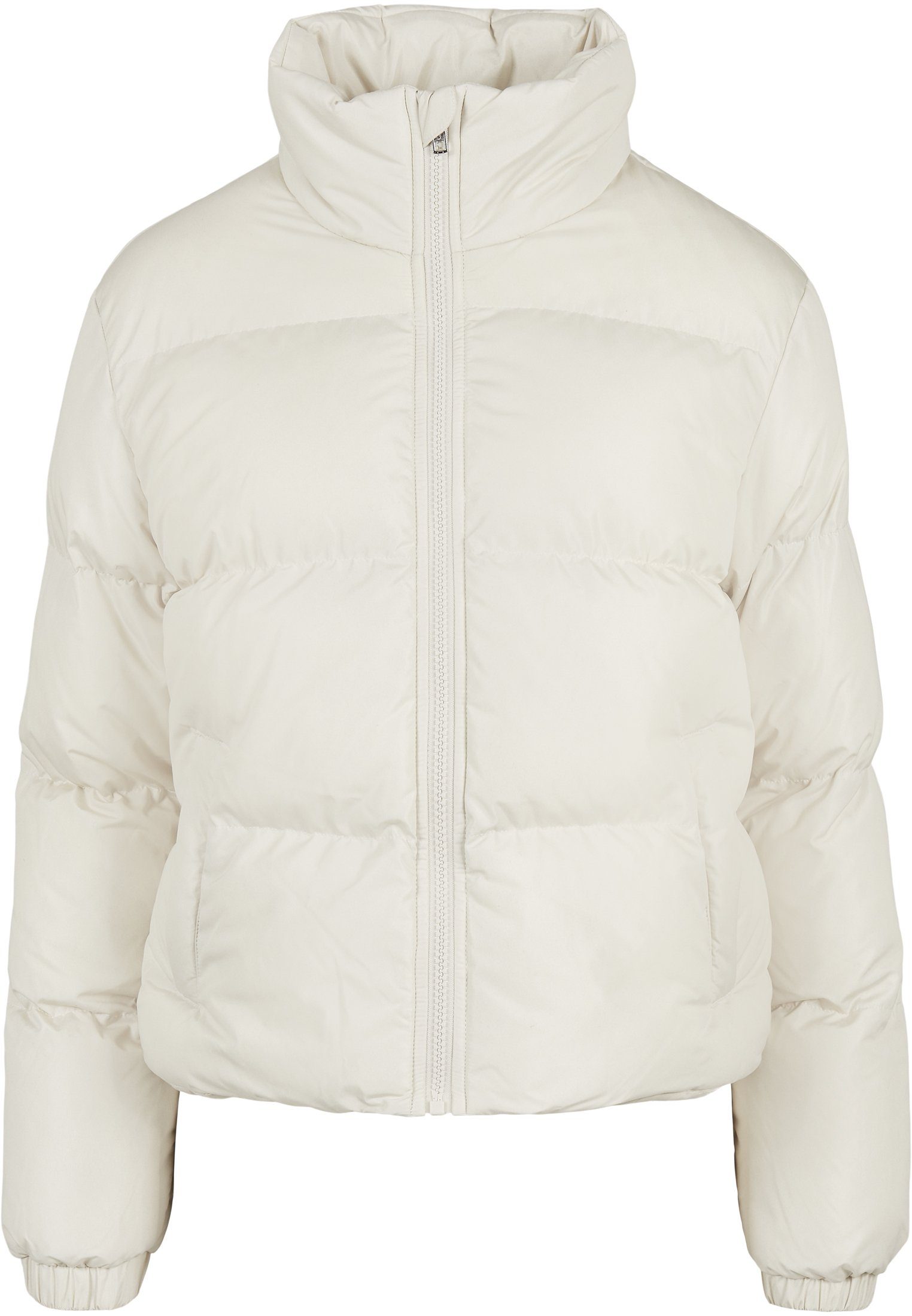URBAN CLASSICS Winterjacke Damen Ladies Short Peached Puffer Jacket (1-St) whitesand