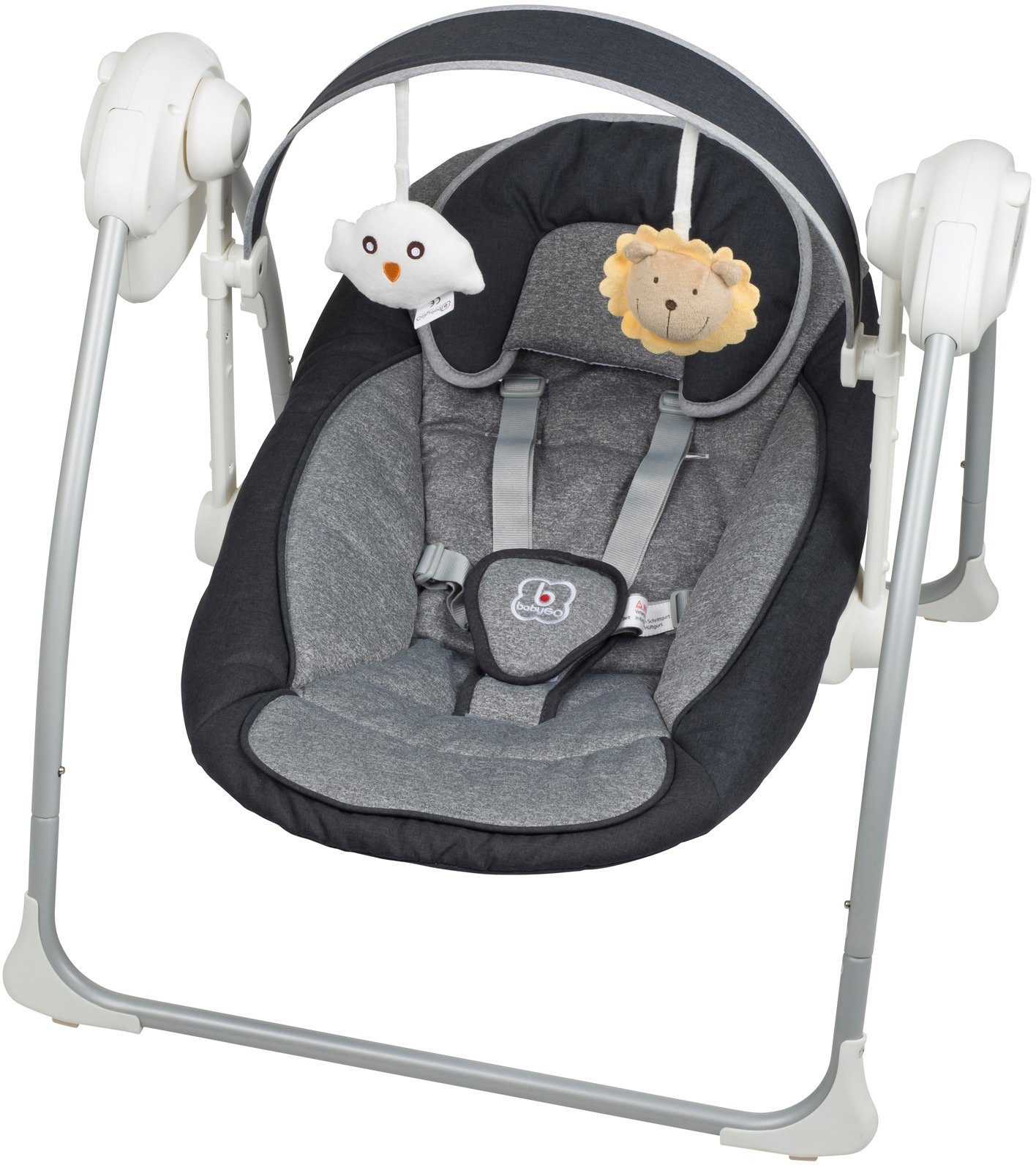 BabyGo Babywippe Dandly, anthracite, elektrisch, mit Sound