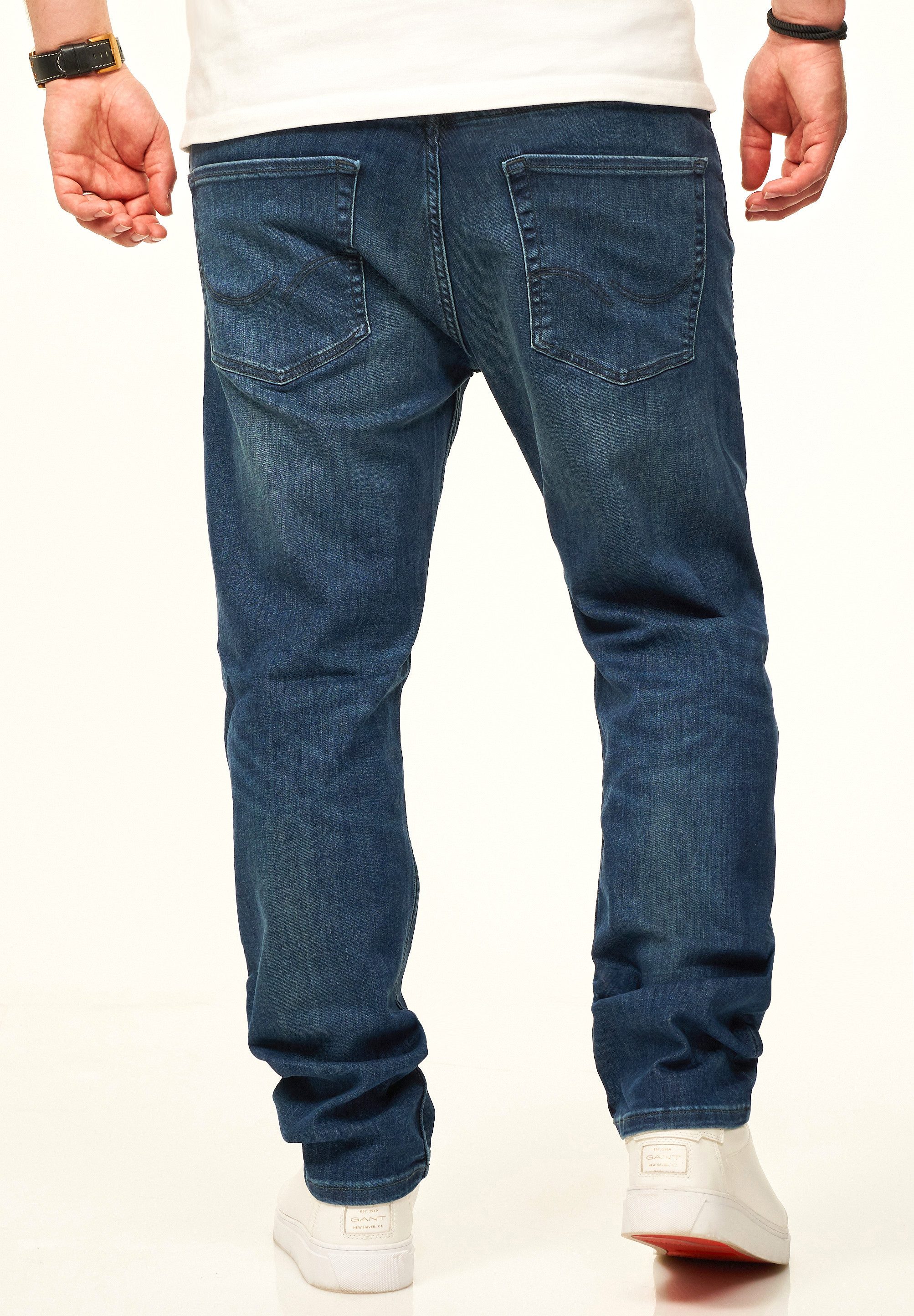 Jack & Jones Tapered-fit-Jeans MIKE ARIS Original Denim Hose mit Stretch Herren Jeans mit Comfort Fit Passform – Bild 5 von 5