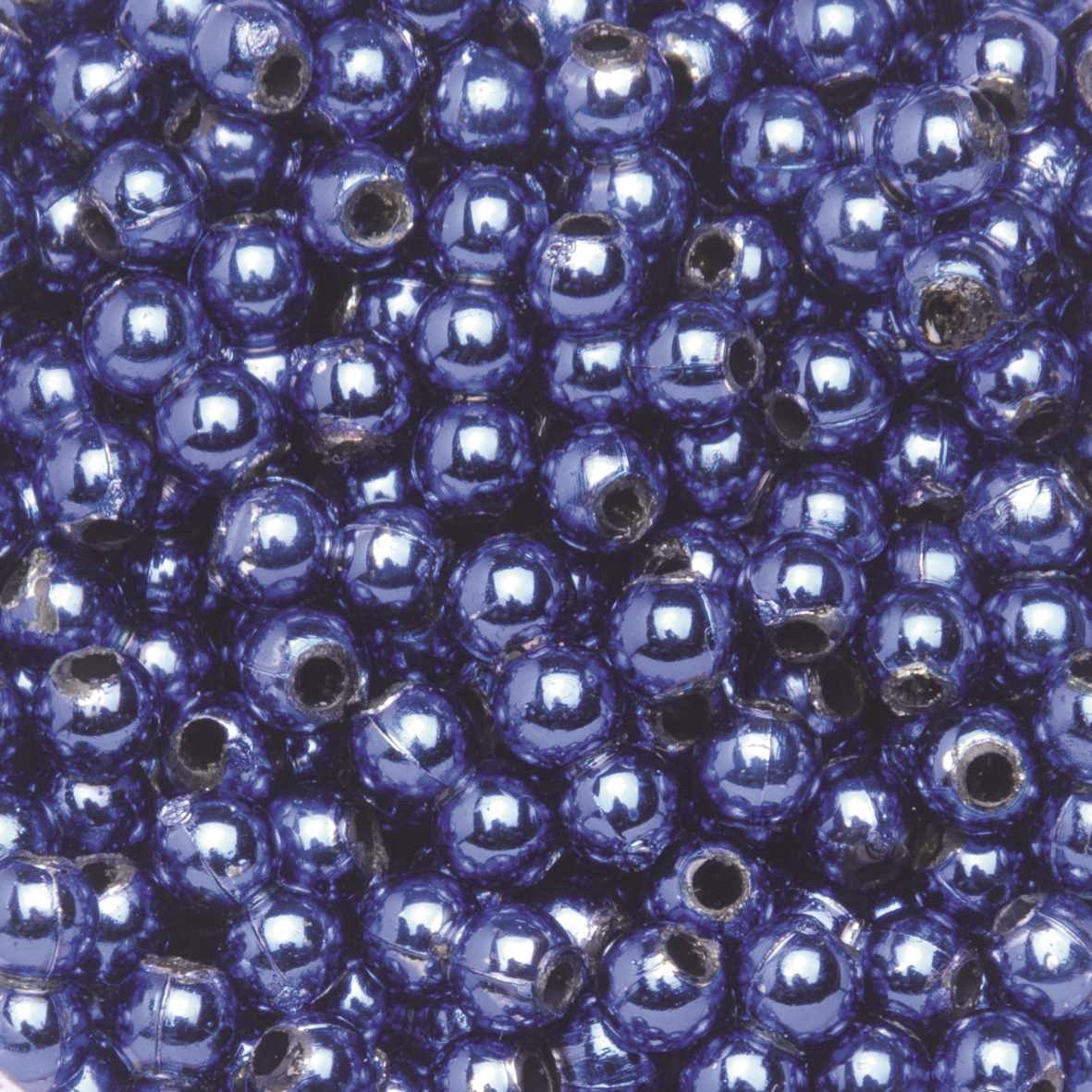 Glorex Bastelperlen Glorex Deko Perlen 6 mm 75 g, royalblau