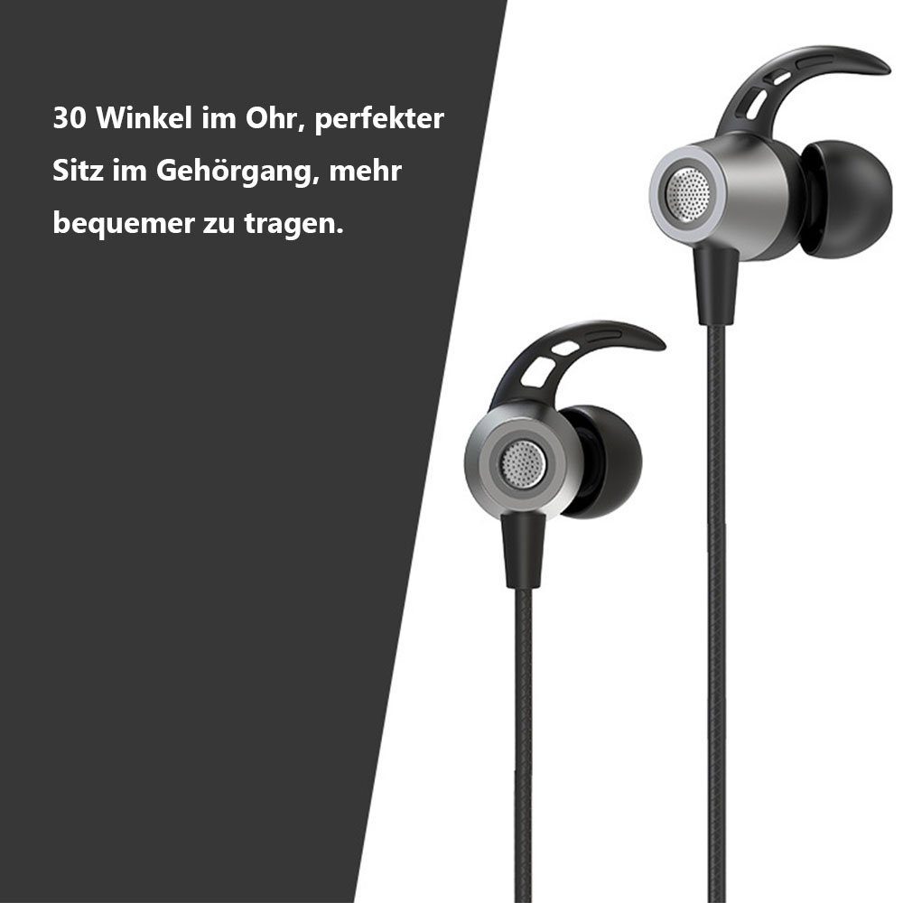 GelldG Bluetooth In-Ear Kopfhörer Grau Bluetooth-Kopfhörer in