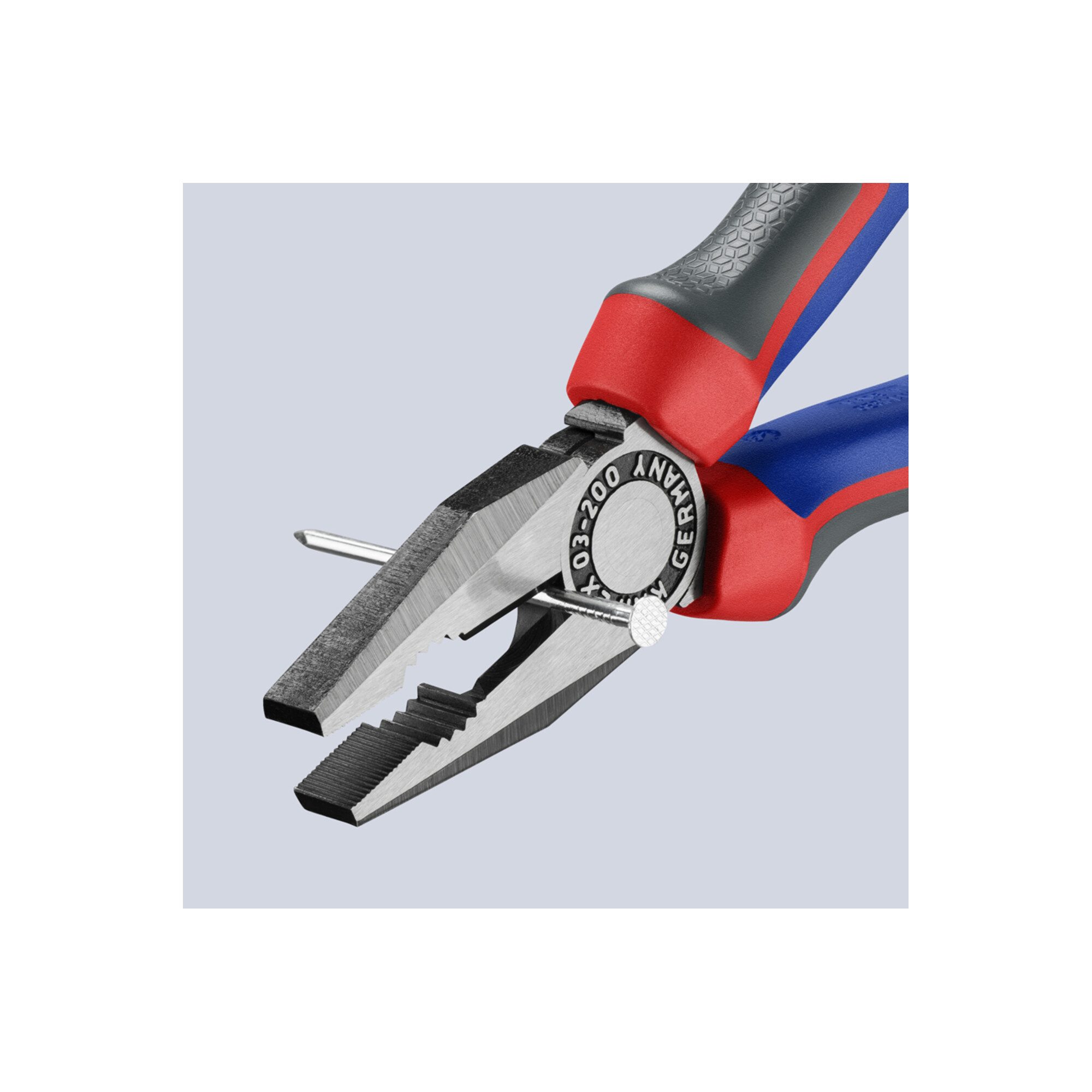 Knipex Kombizange KNIPEX 03 02 200 Kombizange mit Comfort-Griffen schwarz atramentiert 2