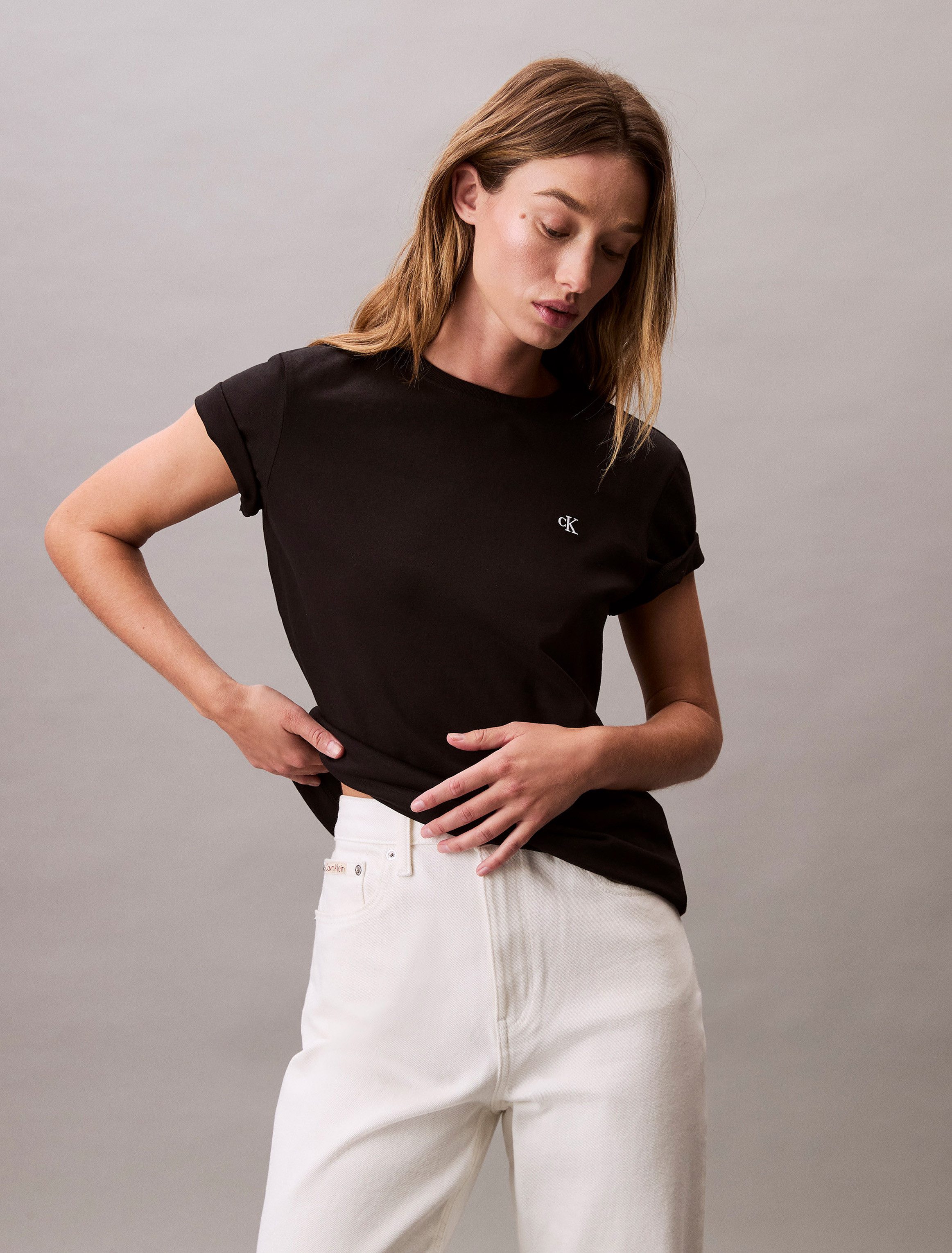 Calvin Klein Jeans T-Shirt Mit Rundhalsausschnitt günstig online kaufen