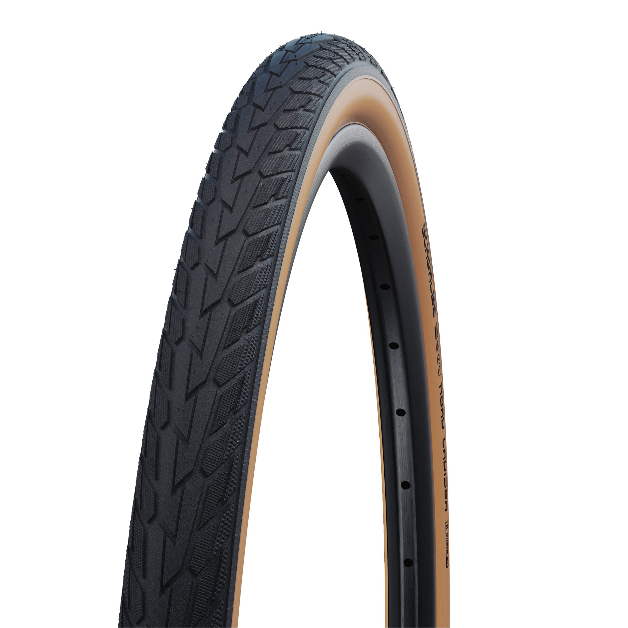 Schwalbe Fahrradreifen Schwalbe Road Cruiser 47-622 schwarz/hellbraun K-Guard 28x1.75 Mantel, Drahtreifen