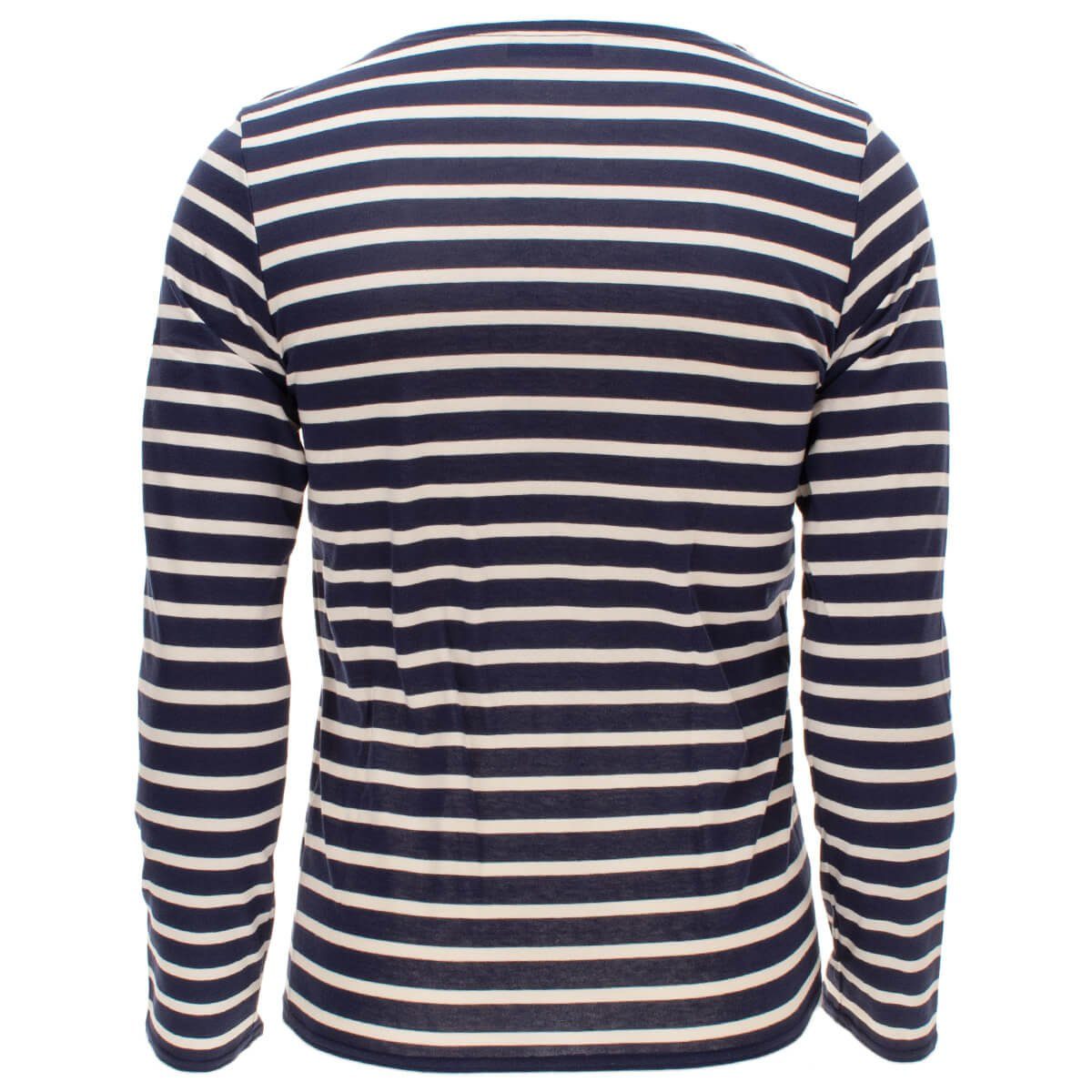 Saint James Langarmshirt 9858 Unisex Shirt Minquiers Modern mit Streifen aus Baumwolle
