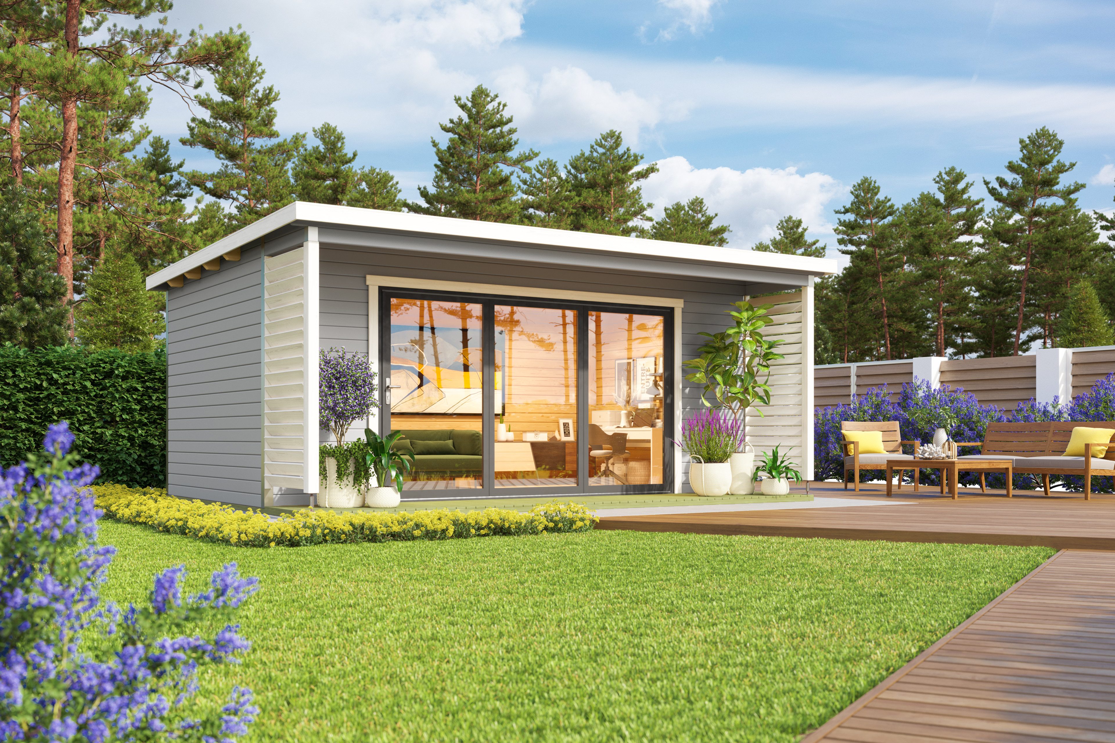 Nordic Holz Gartenhaus LIVERPOOL 3, BxT: 580x430 cm