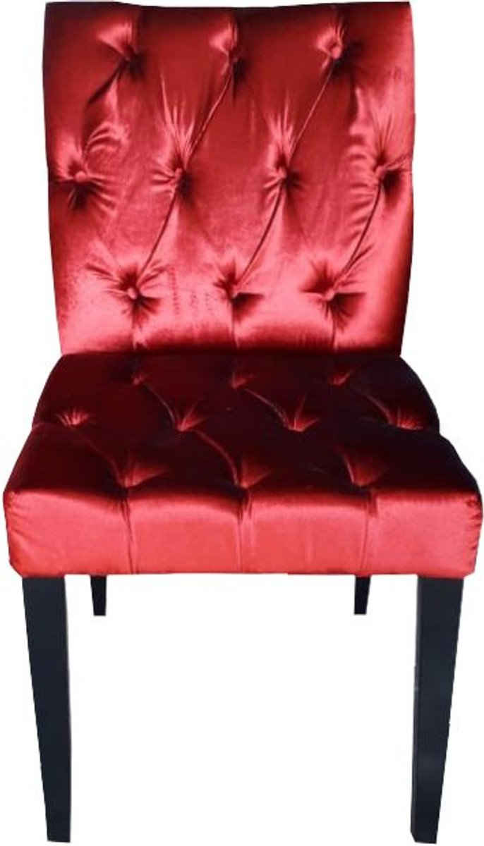 Casa Padrino Esszimmerstuhl Barock Esszimmer Stuhl Bordeaux Rot / Schwarz - Designer Stuhl - Luxus Qualität