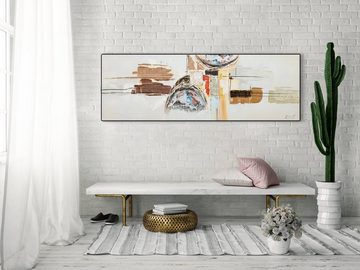 KUNSTLOFT Gemälde Schwerelose Zeit 150x50 cm, Leinwandbild 100% HANDGEMALT Wandbild Wohnzimmer