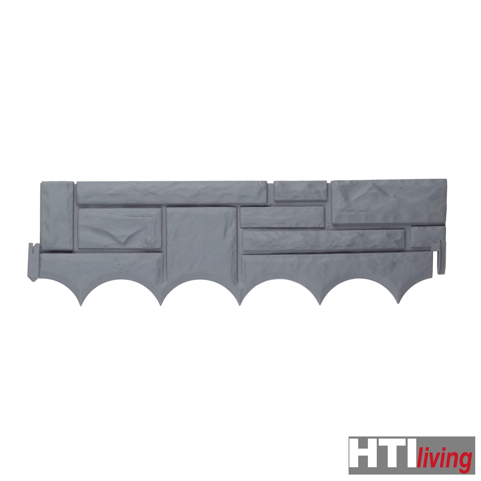 HTI-Living Beetumrandung Beeteinfassung Steinoptik 4-teilig Nessa, LxH: 58x17.5 cm, Set, 4 Module, Beetbegrenzung Beetumrandung