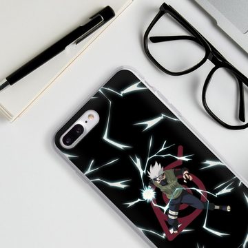 DeinDesign Handyhülle Kakashi Naruto Shippuden Offizielles Lizenzprodukt Kakashi Raikiri, Apple iPhone 8 Plus Silikon Hülle Bumper Case Handy Schutzhülle