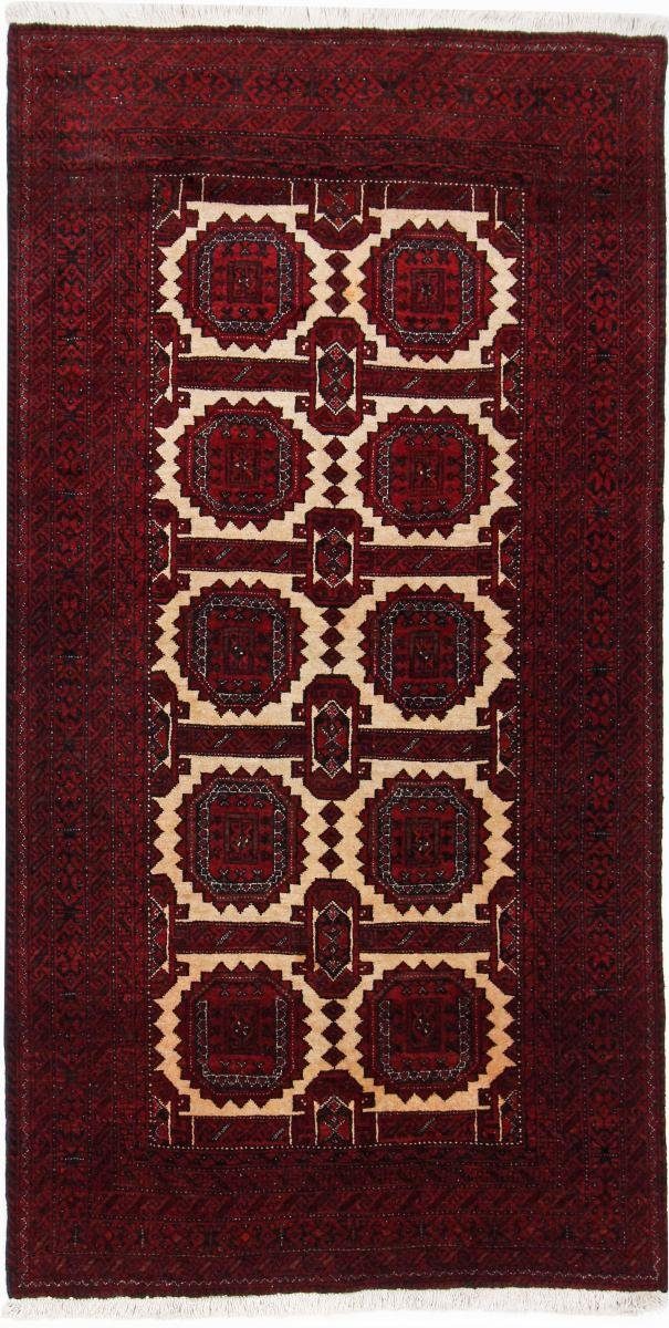 Orientteppich Belutsch 94x186 Handgeknüpfter Orientteppich / Perserteppich Läufer, Nain Trading, rechteckig, Höhe: 6 mm