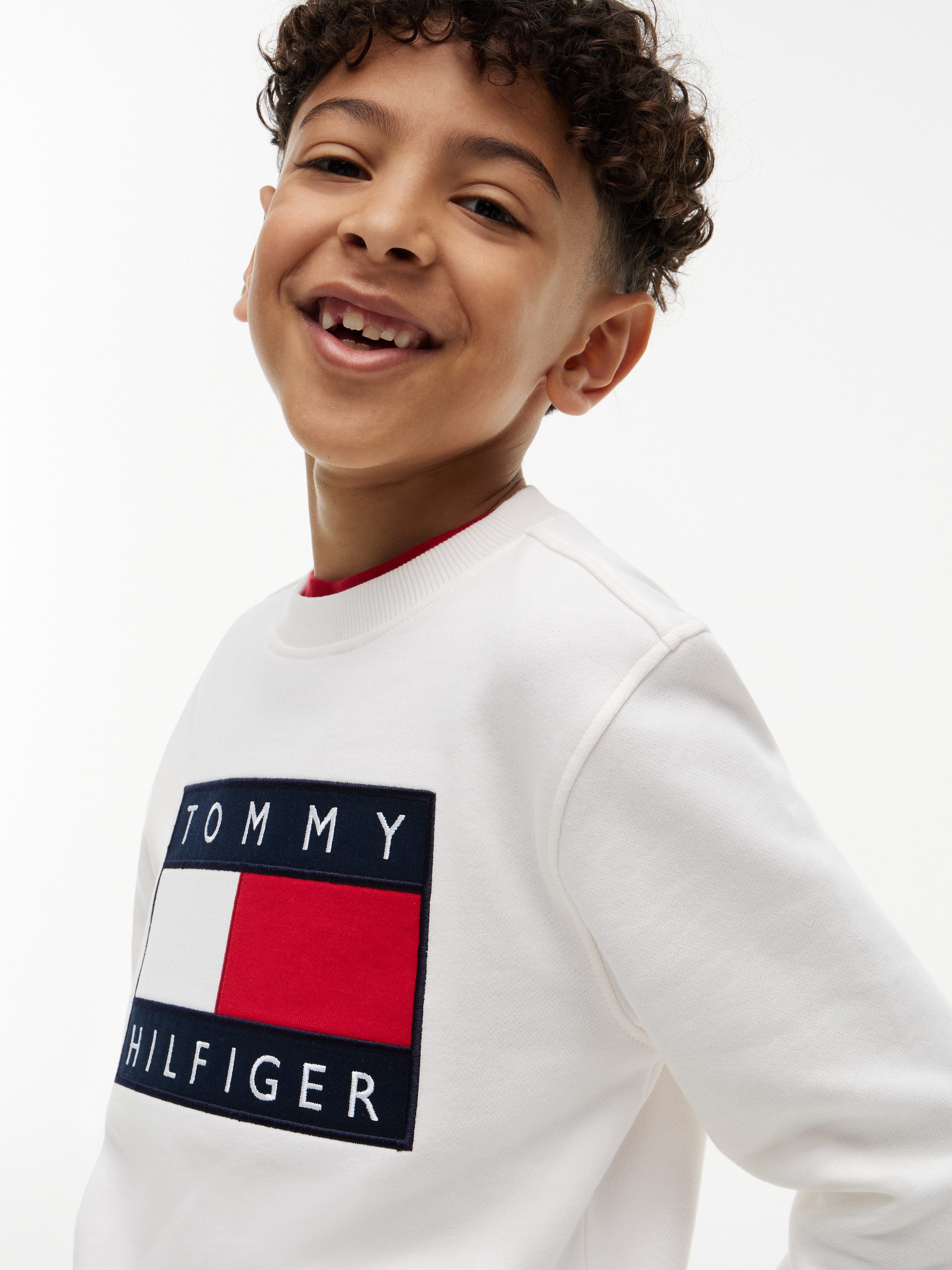 Tommy Hilfiger Sweatshirt Regular Fit, Kinder bis 16 Jahre, Logo-Applikation