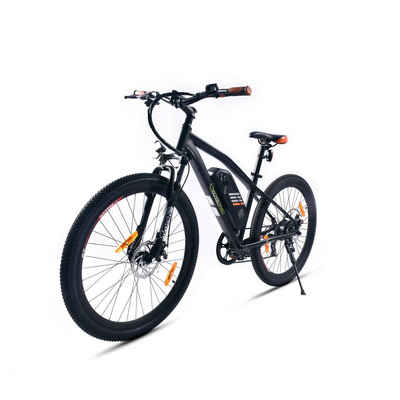 SachsenRAD E-Bike R6 NEO E-Bike 26 Zoll E-Mountainbike 150 KM Reichweite LCD-Display, 7 Gang Shimano SHIMANO 7SP TOURNEY TY300 Schaltwerk, Kettenschaltung, Heckmotor 250 W, StVZO konform, mechanische Scheibenbremsen