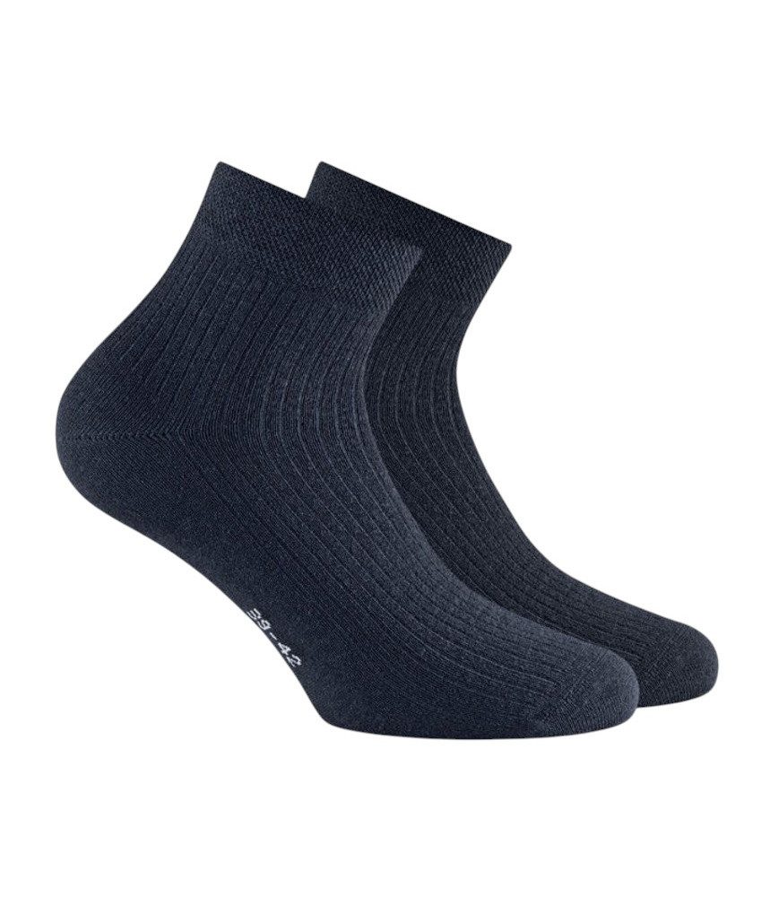 Rohner Socks Socken Tagessocke Quarter Texcircle dunkelmarine - 1 Paar