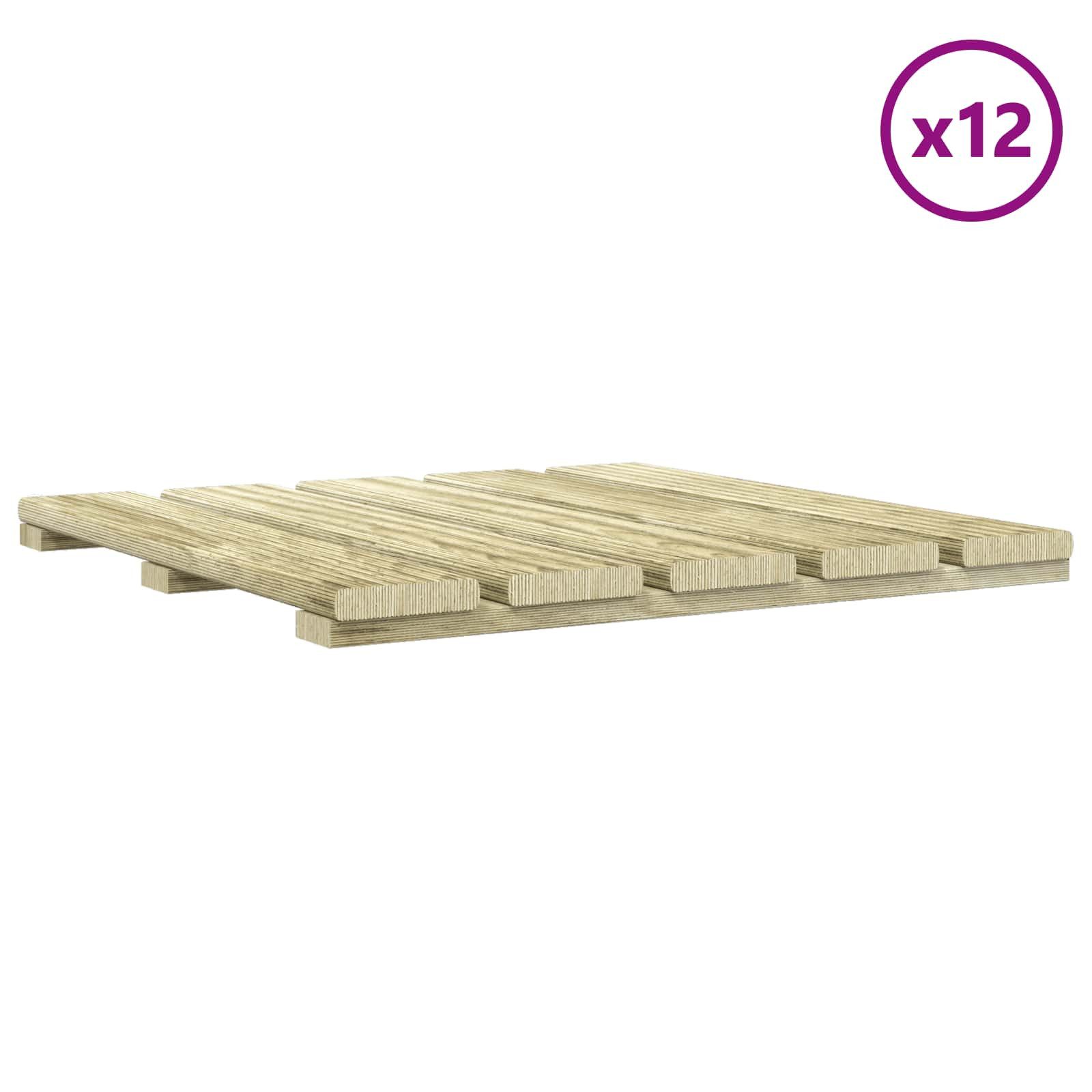 vidaXL Terrassendielen Terrassenfliese 12 Stk. Grün 50 x 50 cm, BxL: je 50x50 cm, (12-St)
