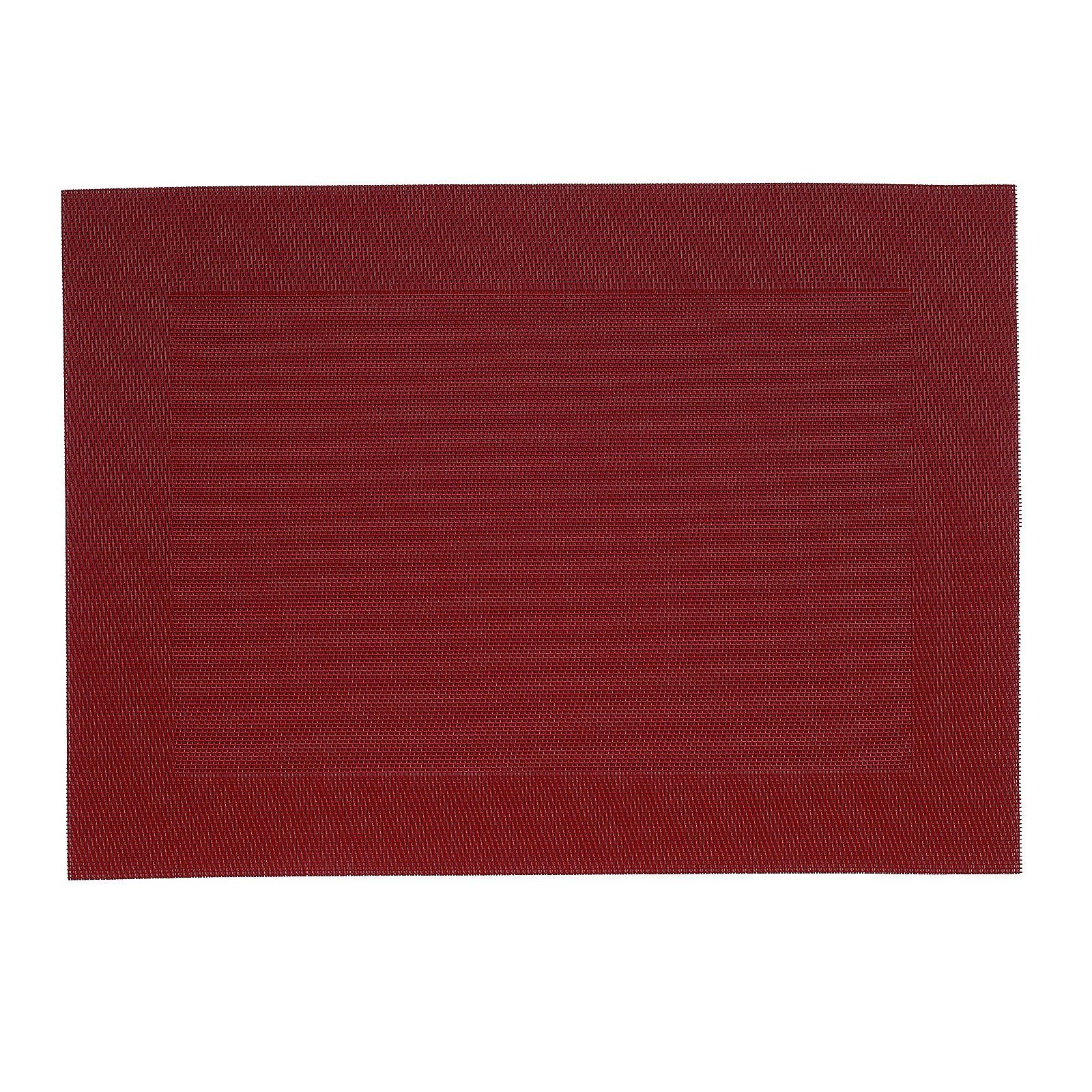 Platzset, Nicoletta, kela, gewebtes Material, leicht zu reinigen rot