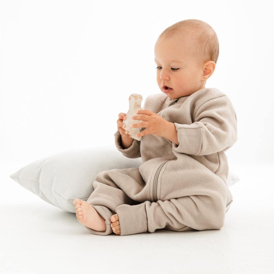 Hofbrucker seit 1948 Babyschlafsack 74/80 (1 tlg), mitwachsend dank umschlagbarer Bündchen an Füßen und Beinen