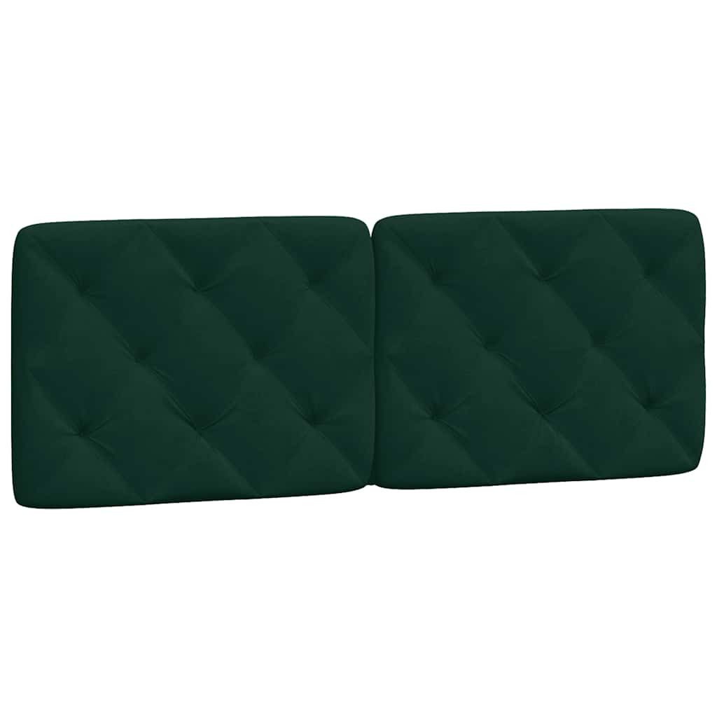 vidaXL Bett Kopfteil-Kissen Dunkelgrün 140 cm Samt (1-tlg) günstig online kaufen