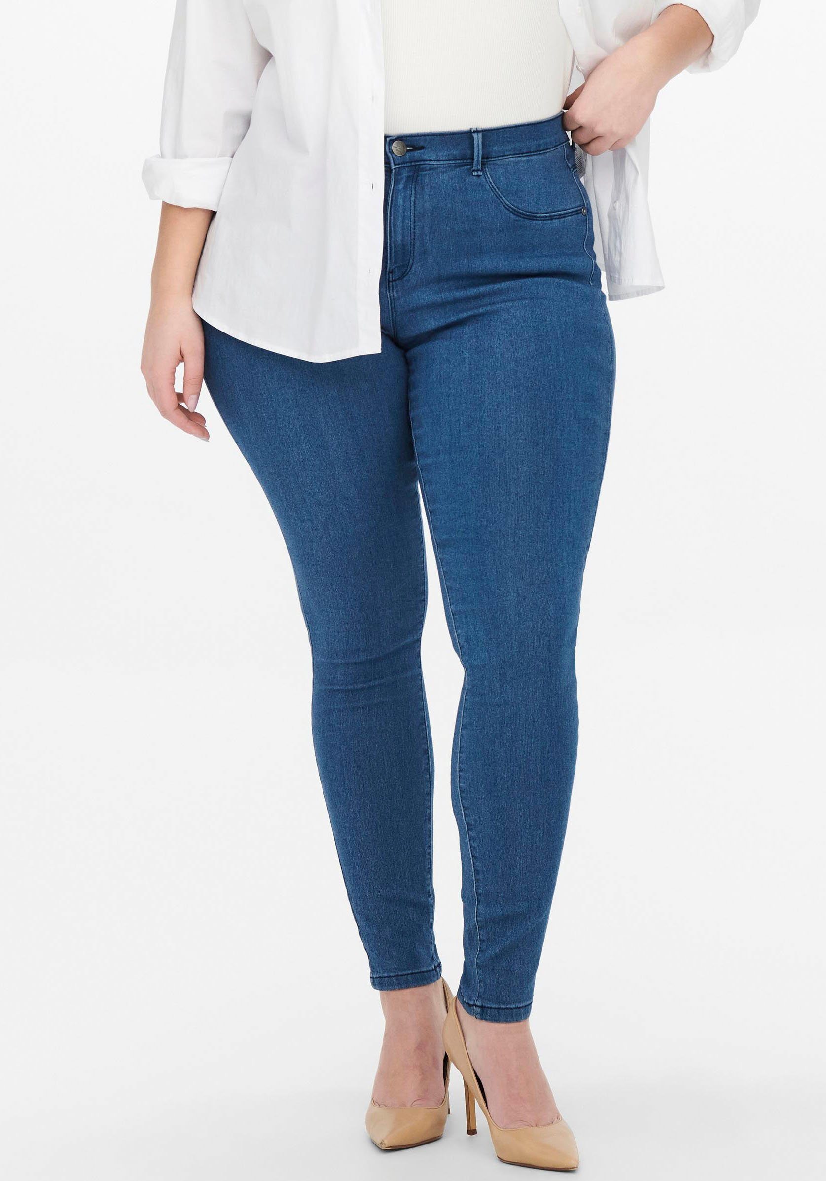 ONLY CARMAKOMA Skinny-fit-Jeans CARTHUNDER REG PUSH günstig online kaufen
