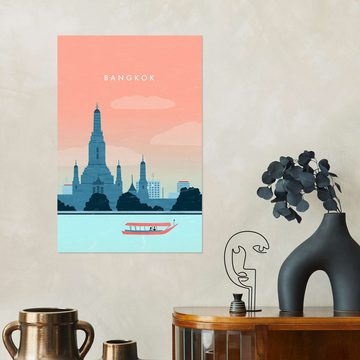 Posterlounge Wandfolie Katinka Reinke, Bangkok Illustration, Wohnzimmer Minimalistisch Grafikdesign